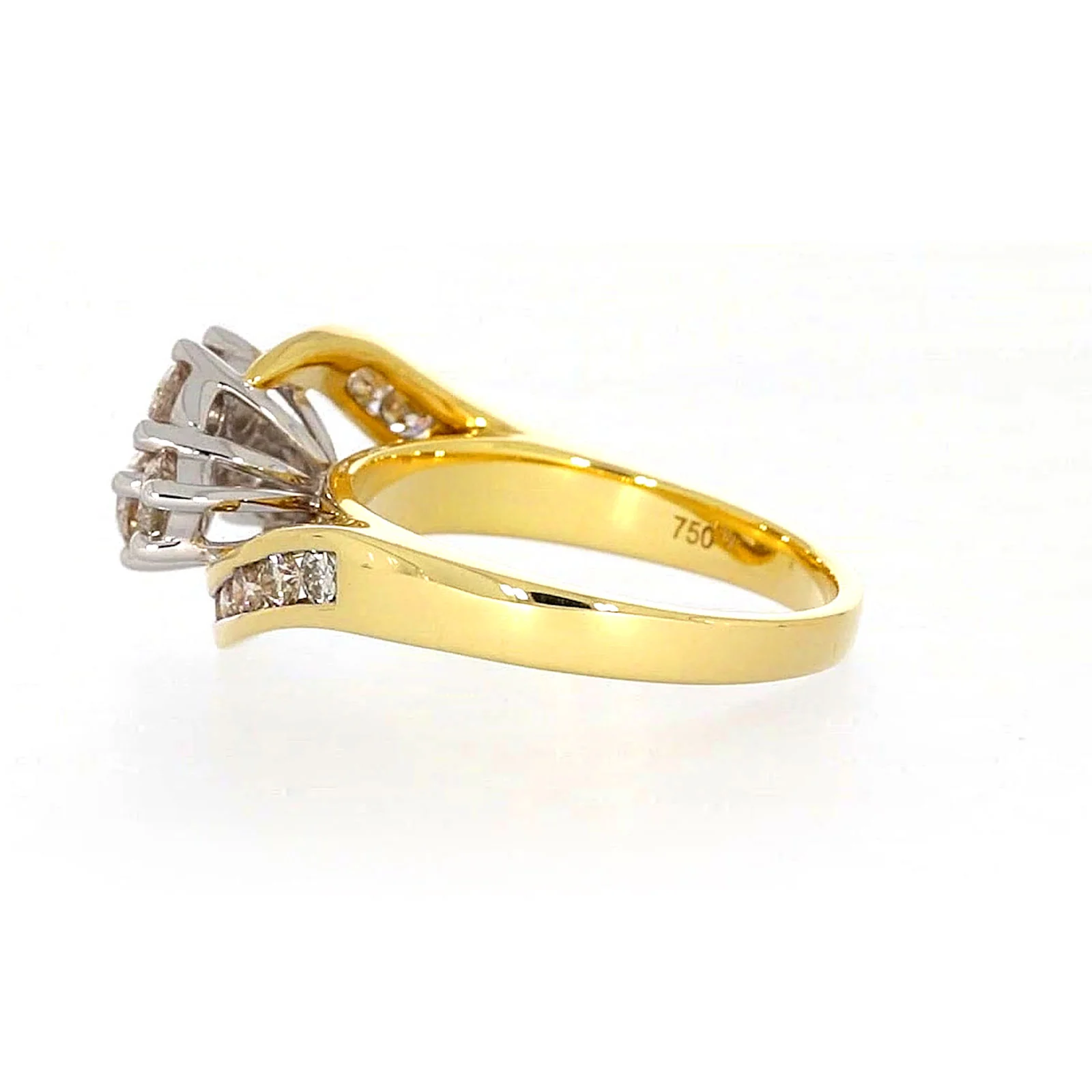18ct Two Tone Gold Round Brilliant Cut with 1 CARAT tw of Diamonds Ring - Image 24