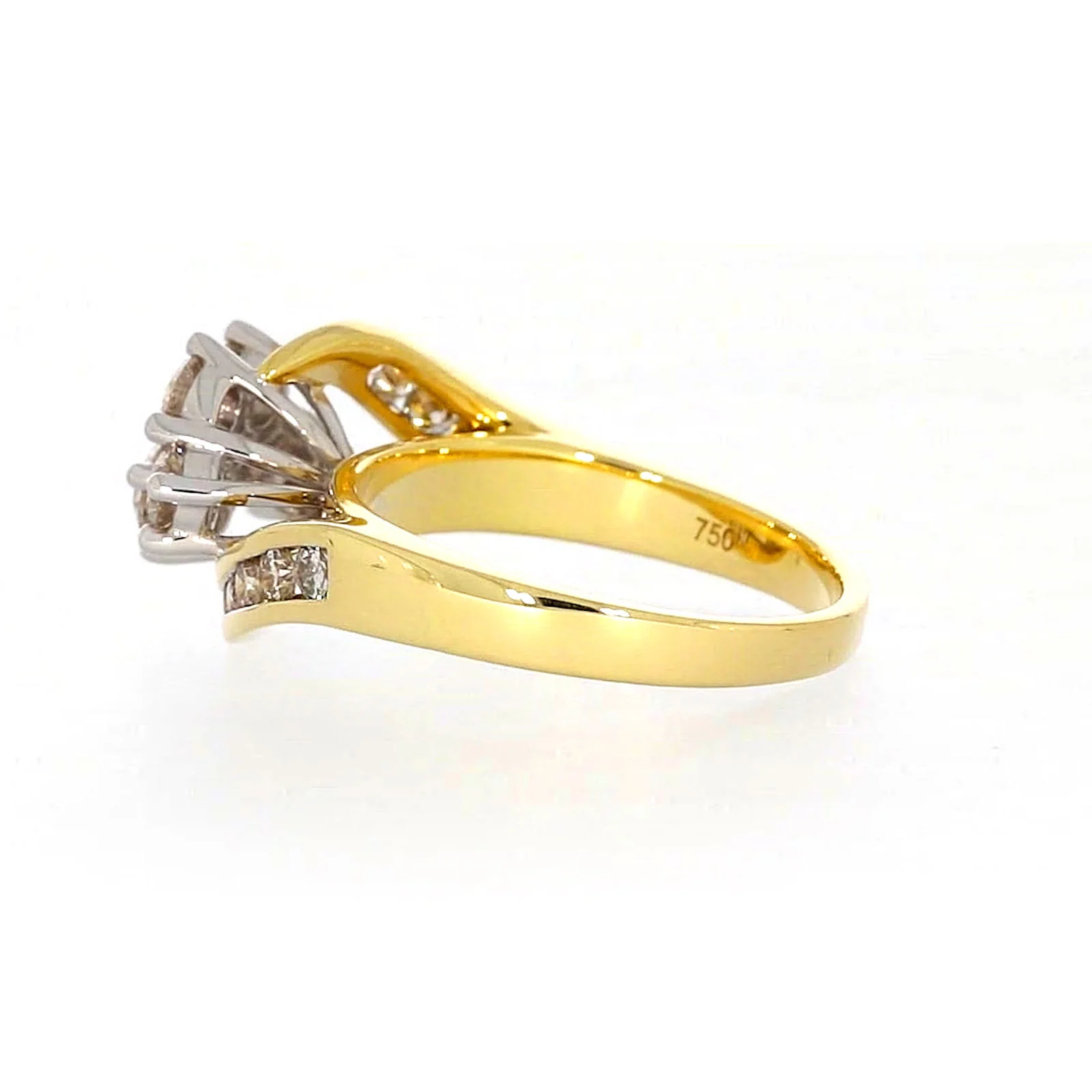 18ct Two Tone Gold Round Brilliant Cut with 1 CARAT tw of Diamonds Ring - Image 25