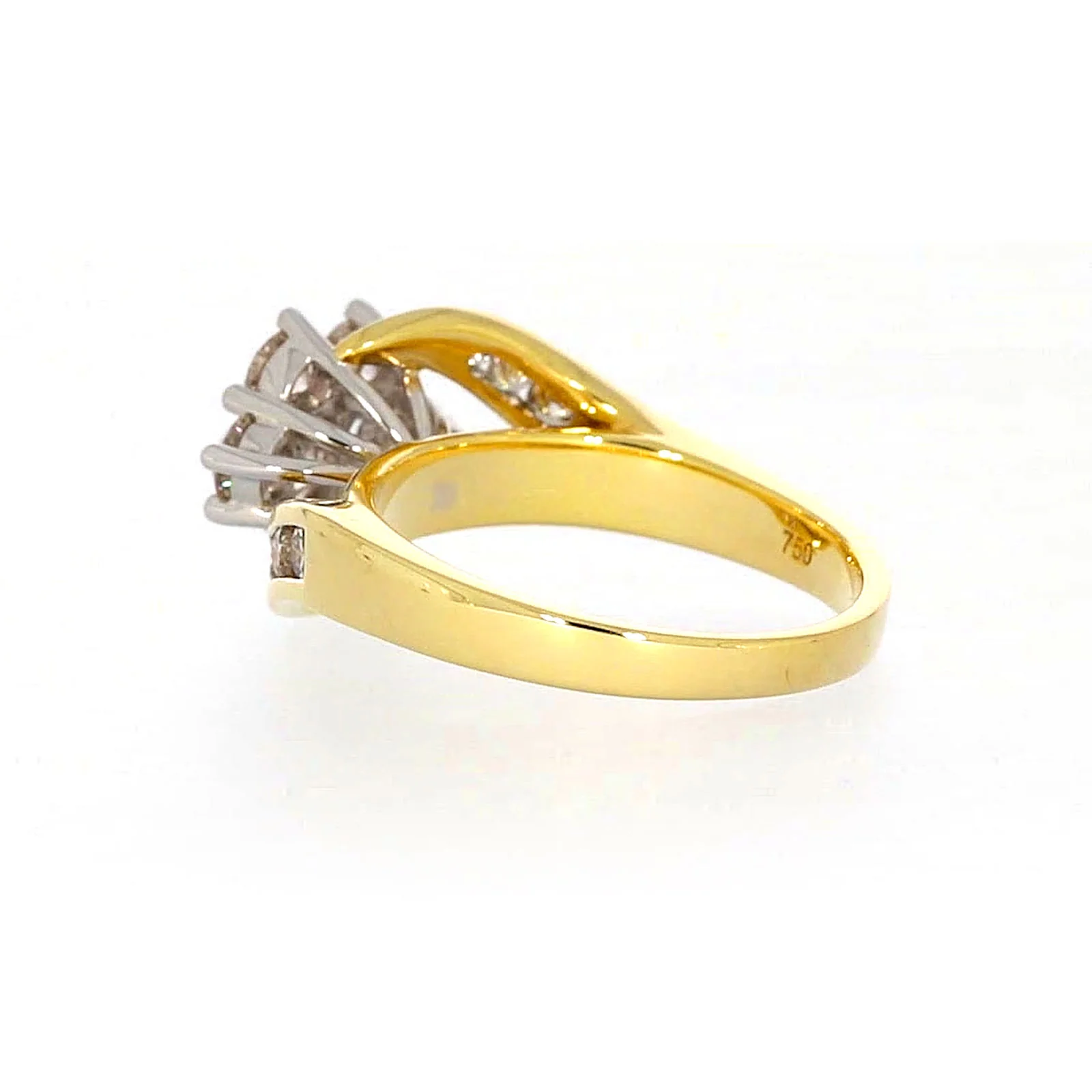 18ct Two Tone Gold Round Brilliant Cut with 1 CARAT tw of Diamonds Ring - Image 29