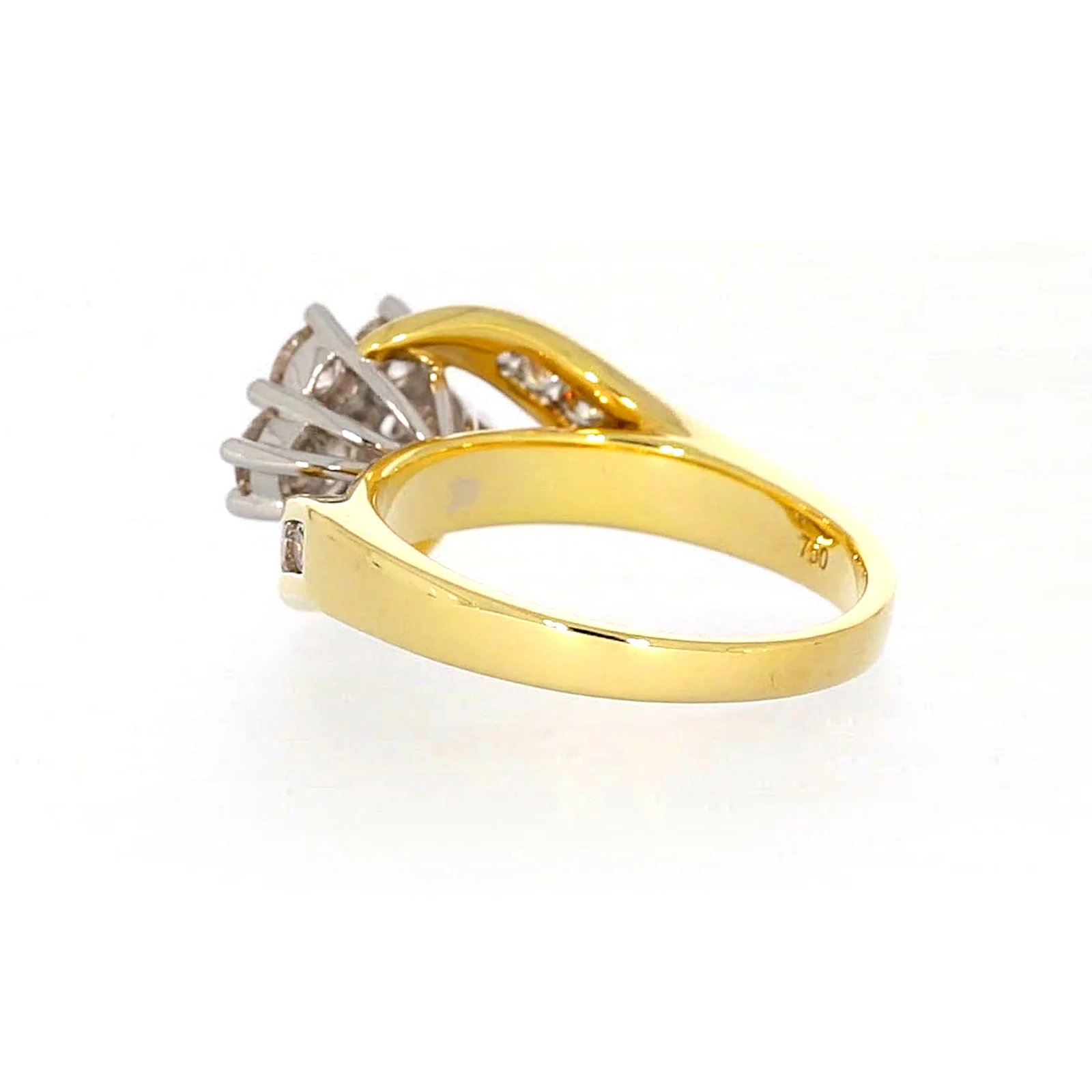 18ct Two Tone Gold Round Brilliant Cut with 1 CARAT tw of Diamonds Ring - Image 30
