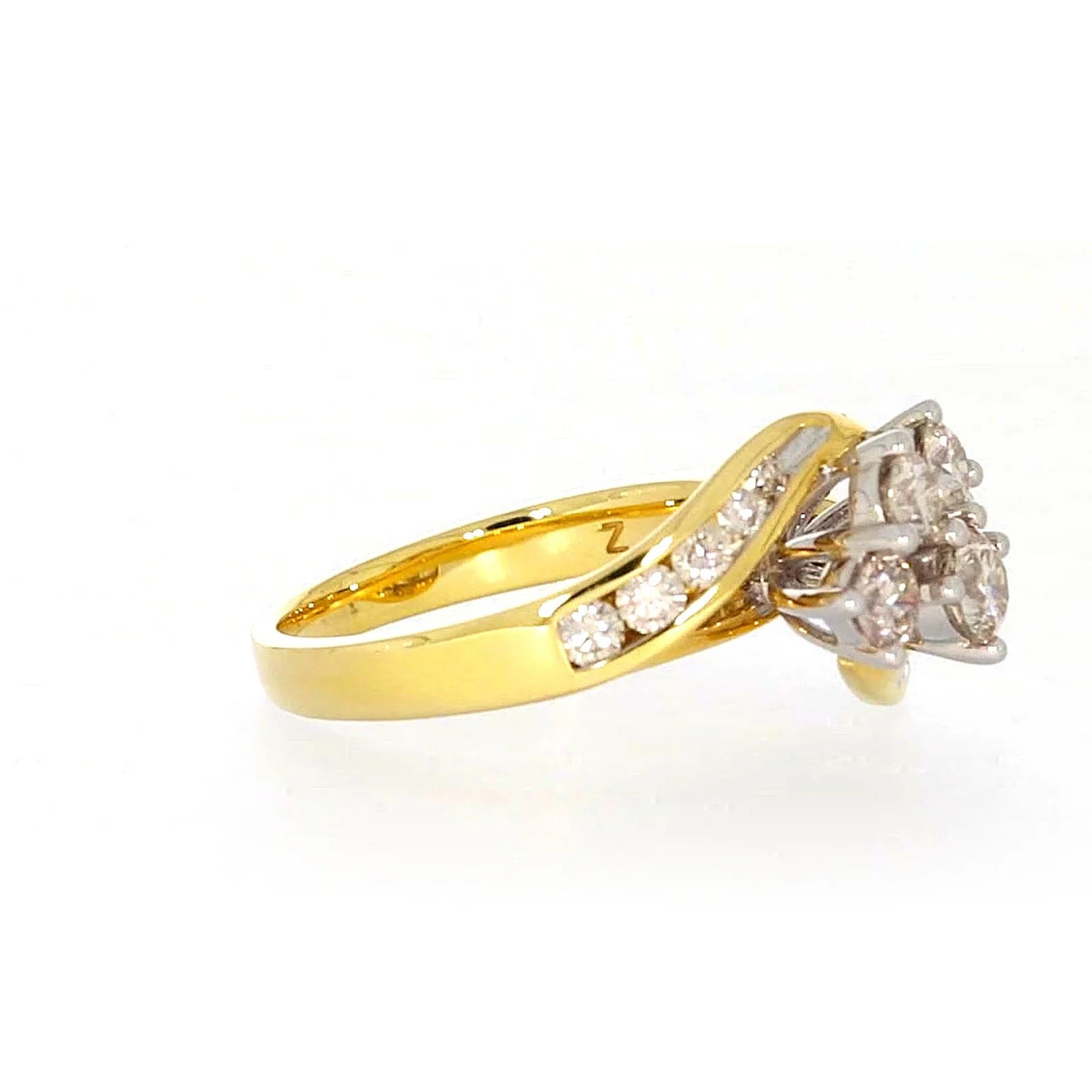 18ct Two Tone Gold Round Brilliant Cut with 1 CARAT tw of Diamonds Ring - Image 61