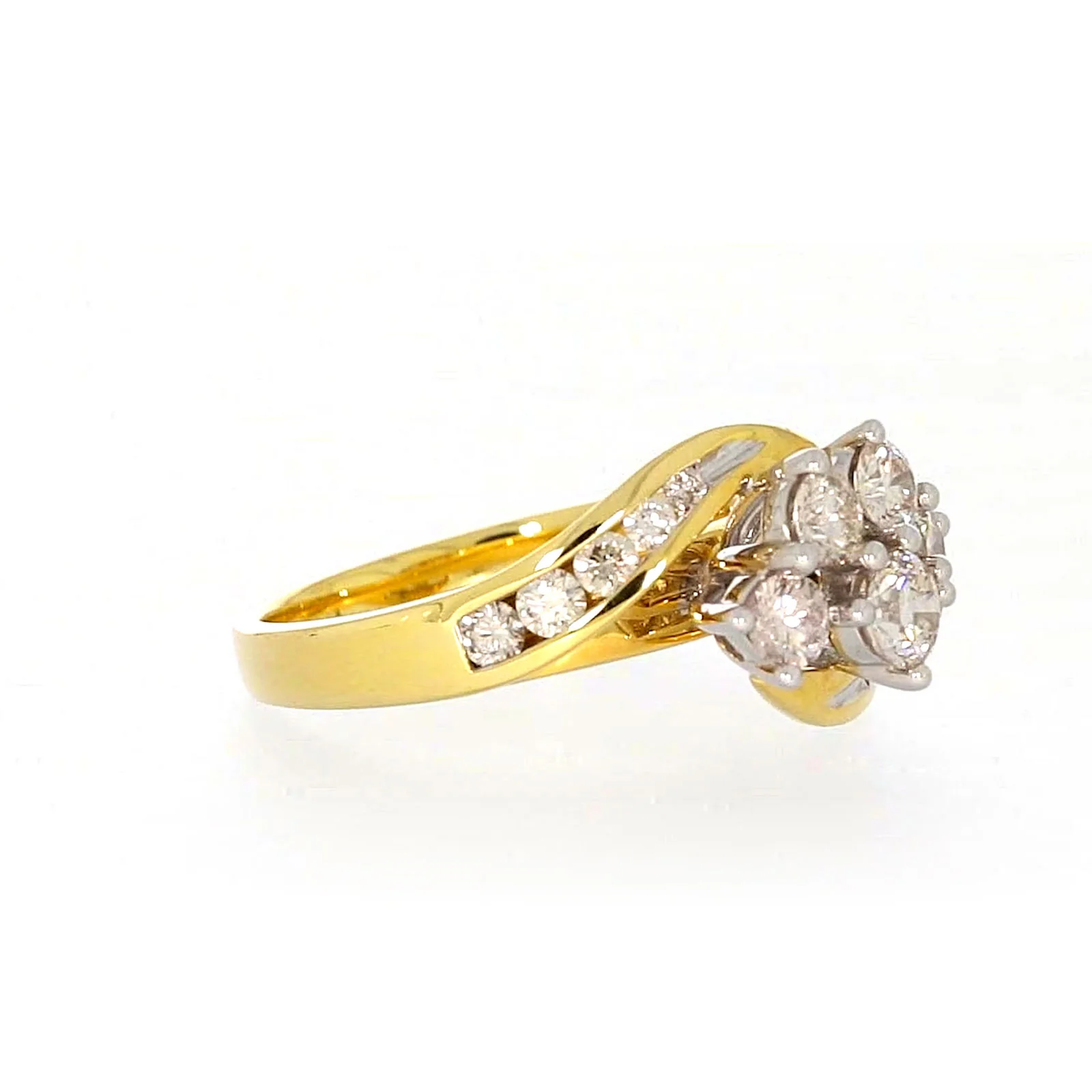 18ct Two Tone Gold Round Brilliant Cut with 1 CARAT tw of Diamonds Ring - Image 64