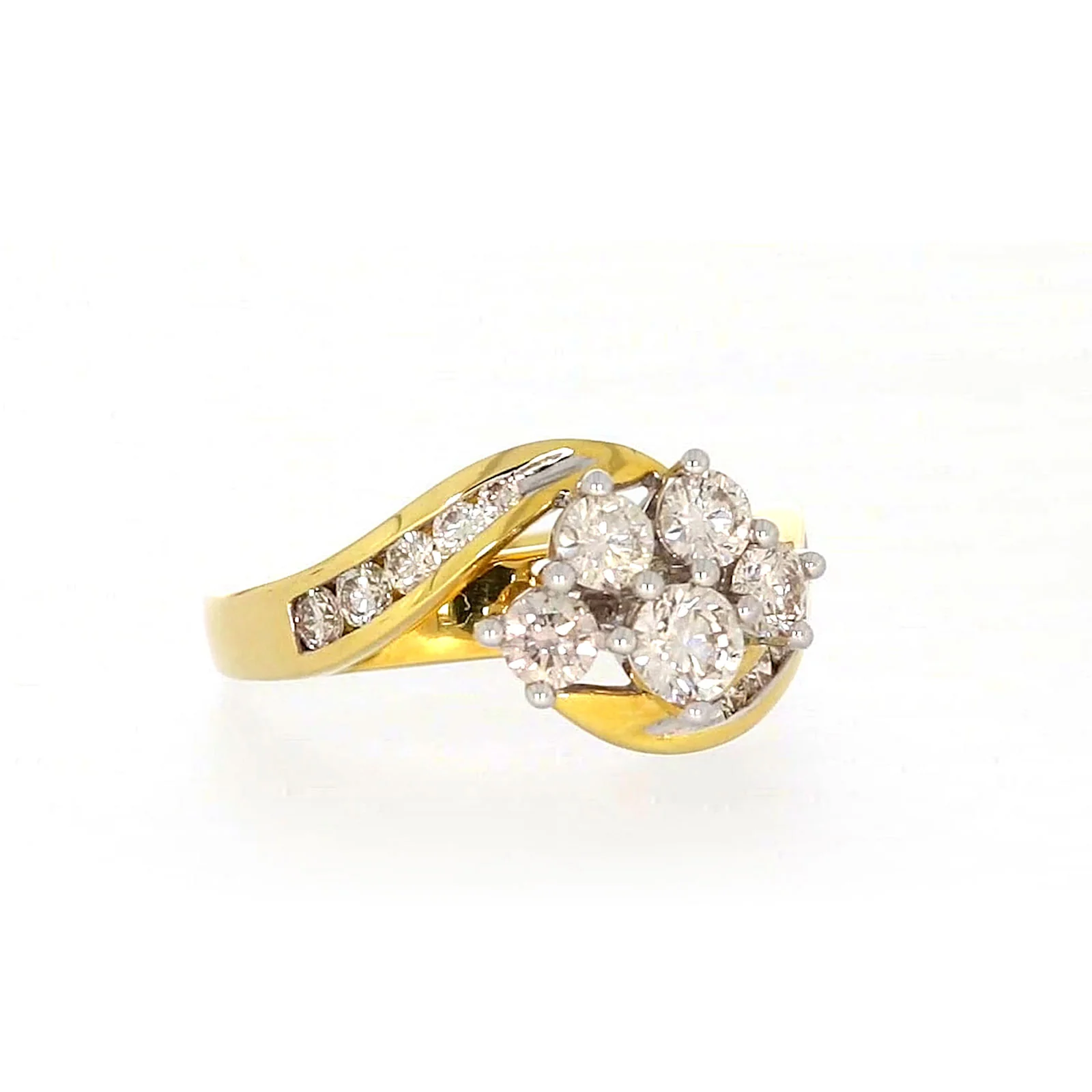 18ct Two Tone Gold Round Brilliant Cut with 1 CARAT tw of Diamonds Ring - Image 70