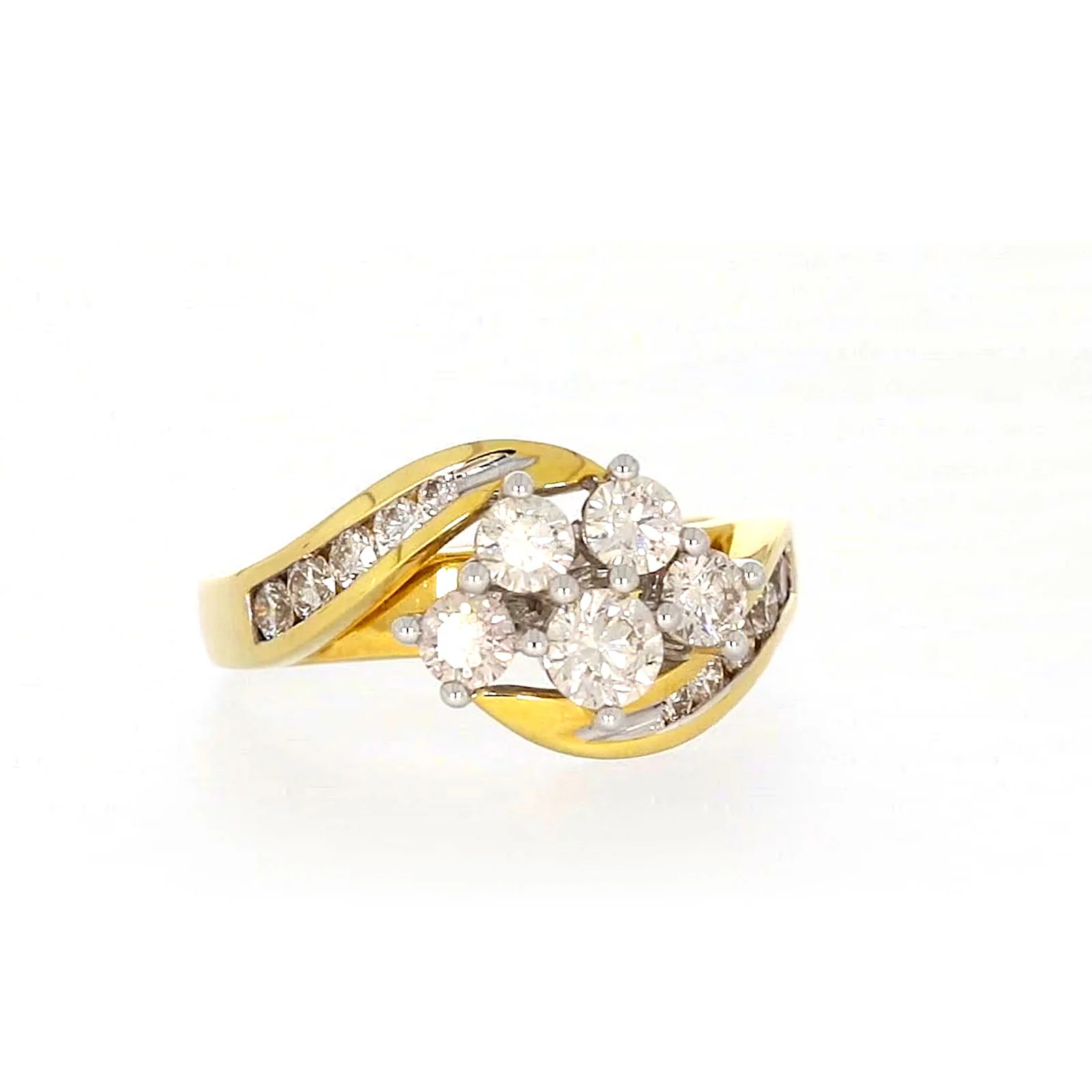 18ct Two Tone Gold Round Brilliant Cut with 1 CARAT tw of Diamonds Ring - Image 72
