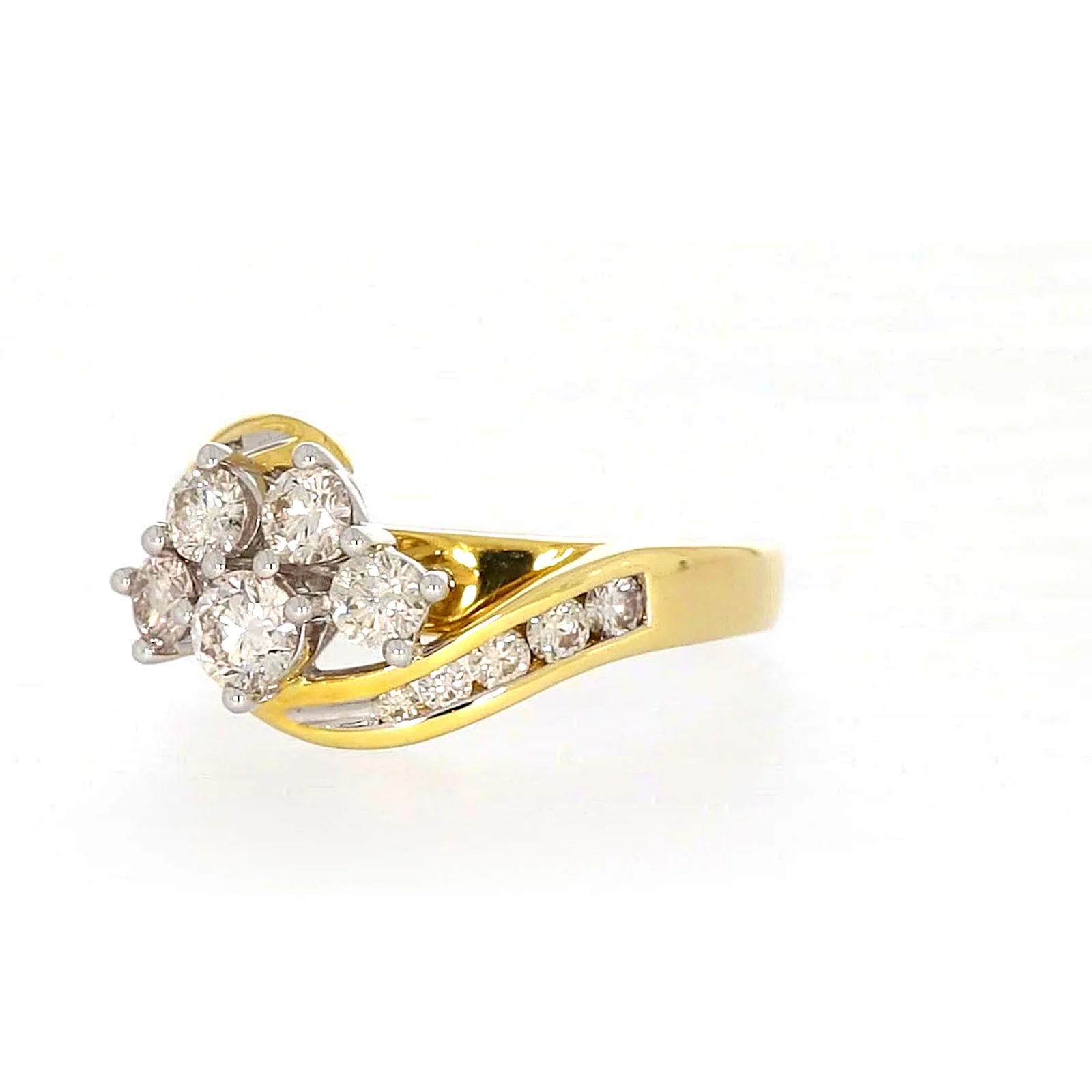 18ct Two Tone Gold Round Brilliant Cut with 1 CARAT tw of Diamonds Ring - Image 8