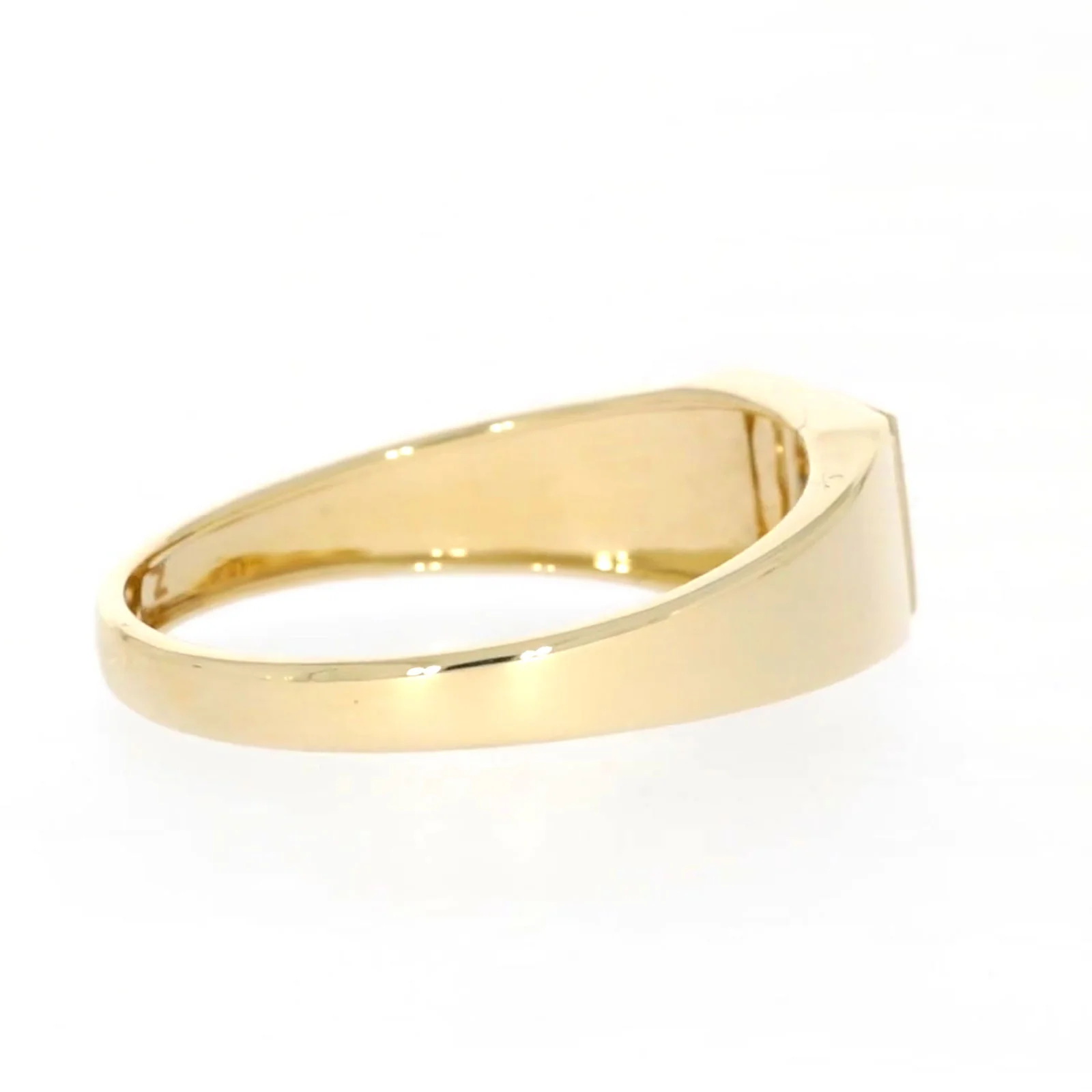 9ct Yellow Gold & Diamond Set Three Row Mens Ring - Image 51