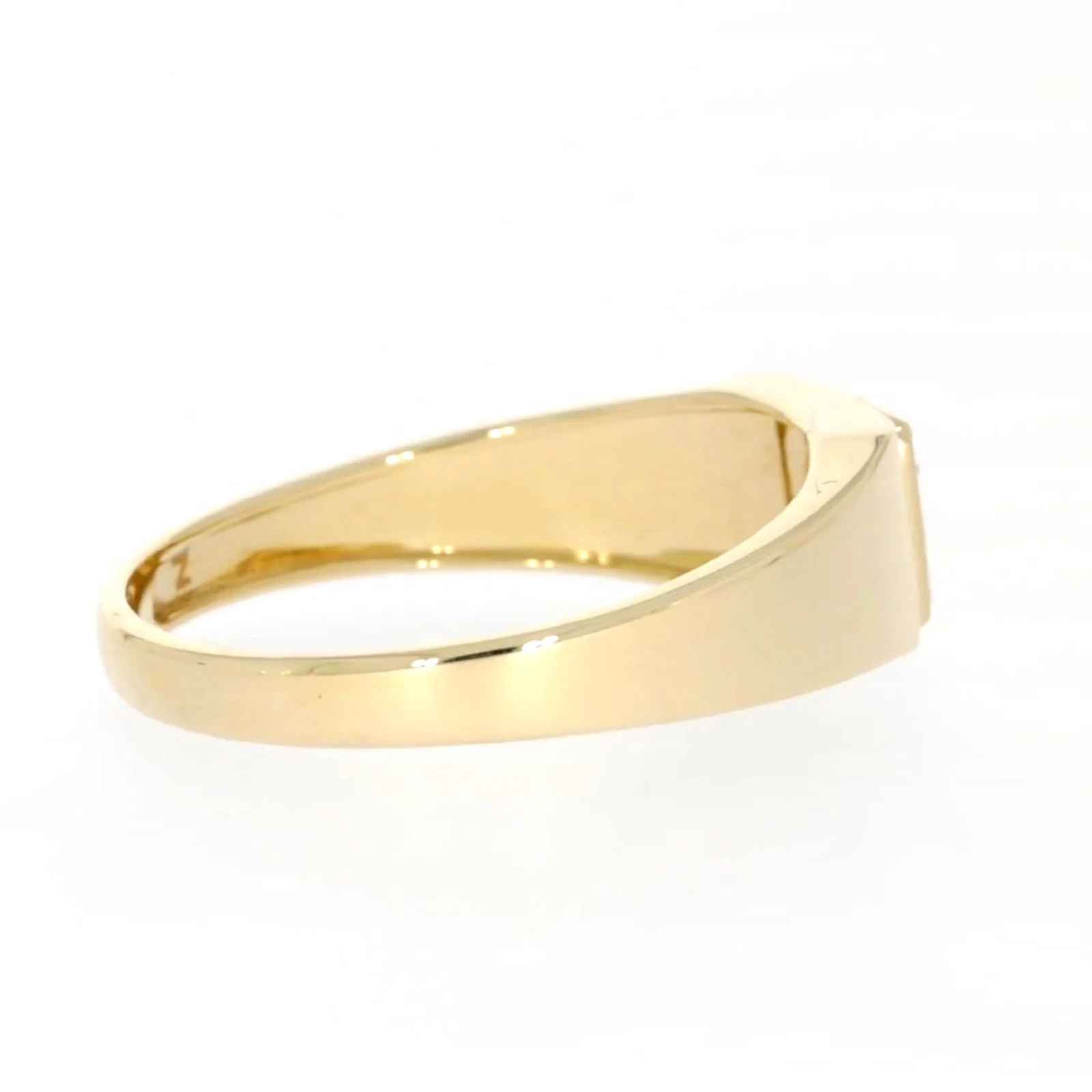 9ct Yellow Gold & Diamond Set Three Row Mens Ring - Image 52