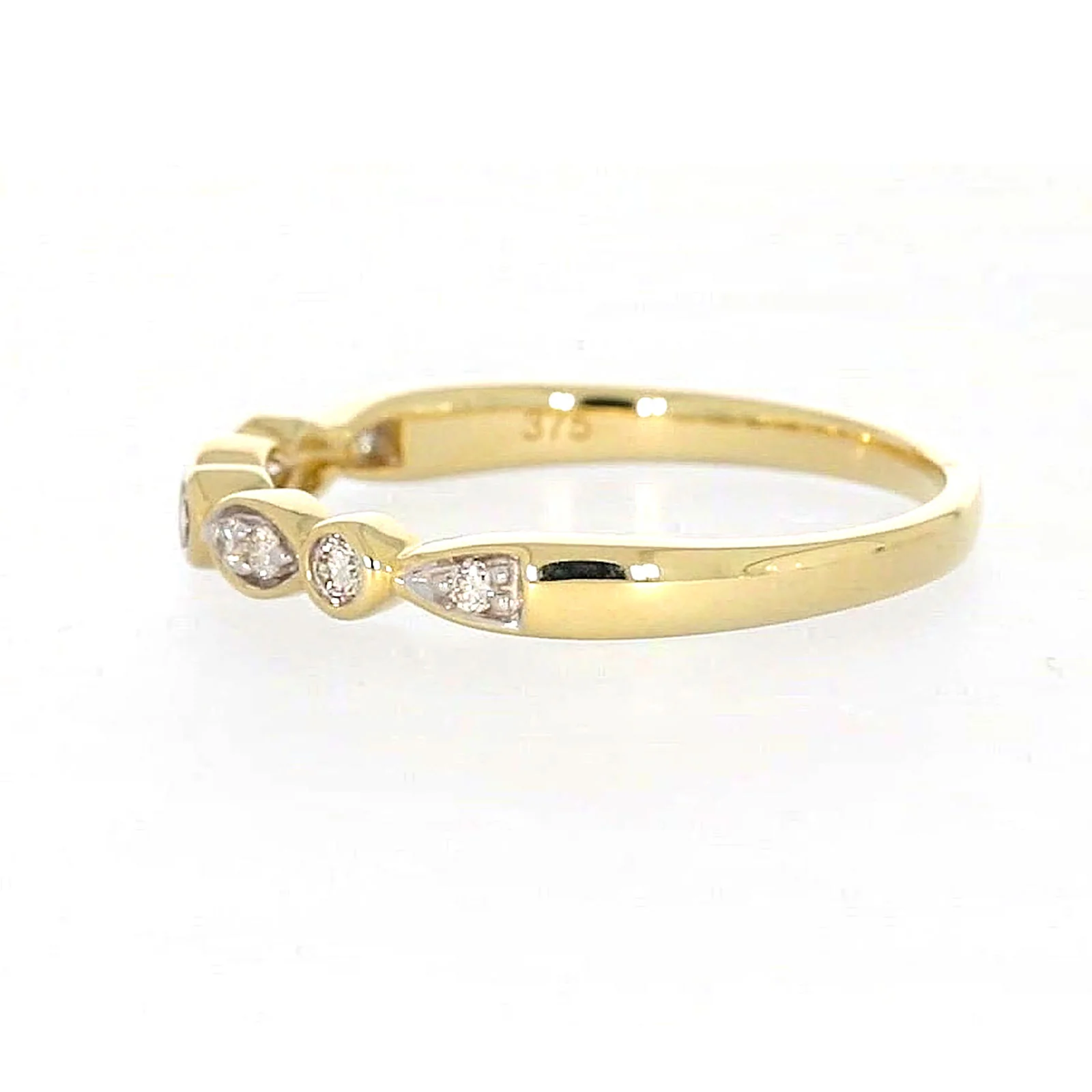 9ct Yellow Gold Round Brilliant Cut with 0.15 CARAT tw of Diamonds Ring - Image 18