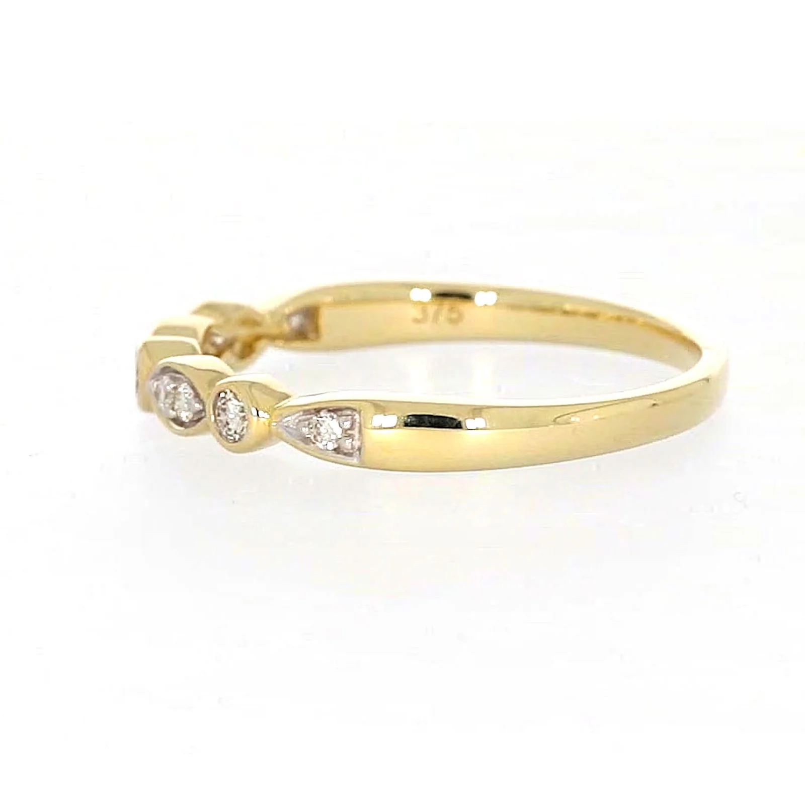 9ct Yellow Gold Round Brilliant Cut with 0.15 CARAT tw of Diamonds Ring - Image 19