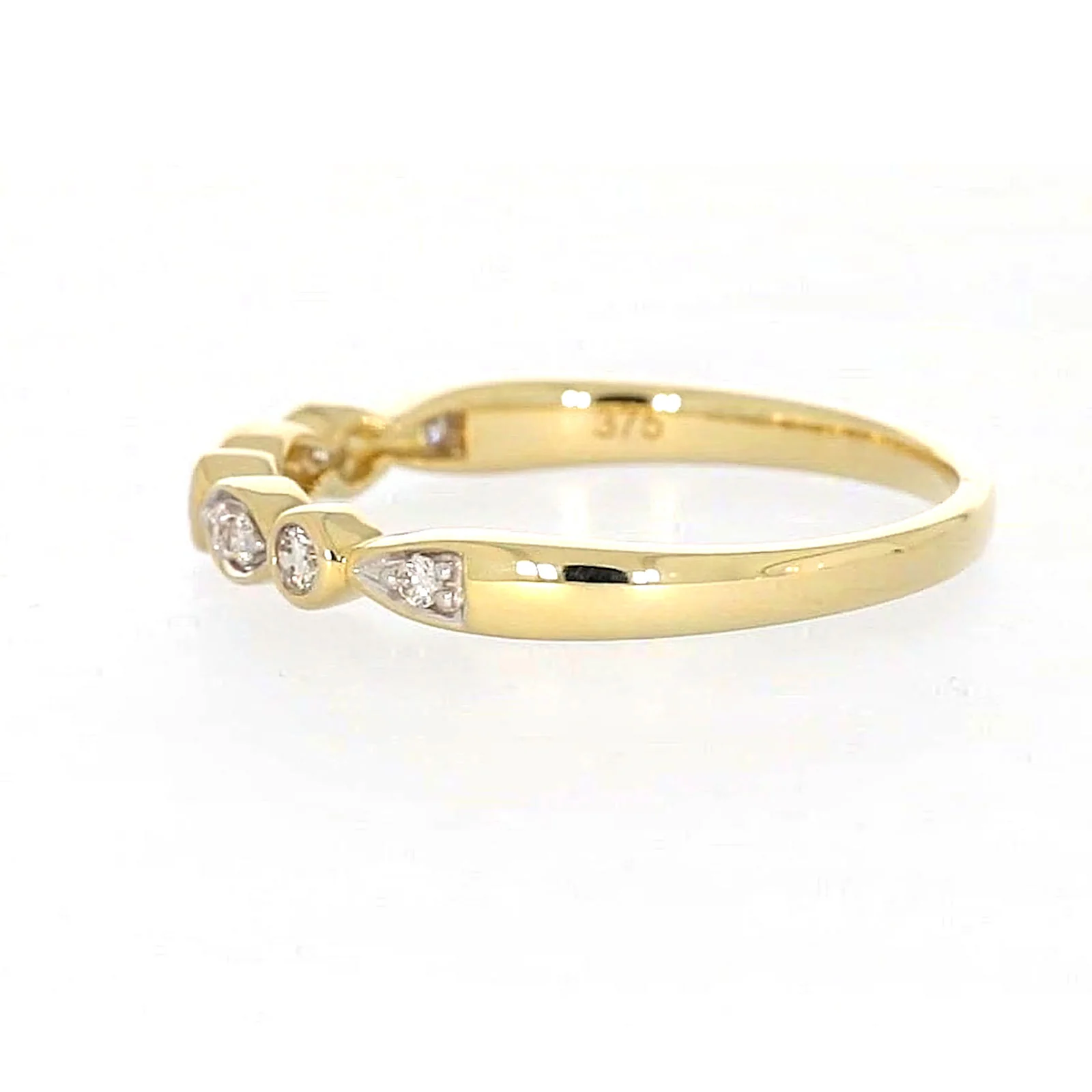 9ct Yellow Gold Round Brilliant Cut with 0.15 CARAT tw of Diamonds Ring - Image 20