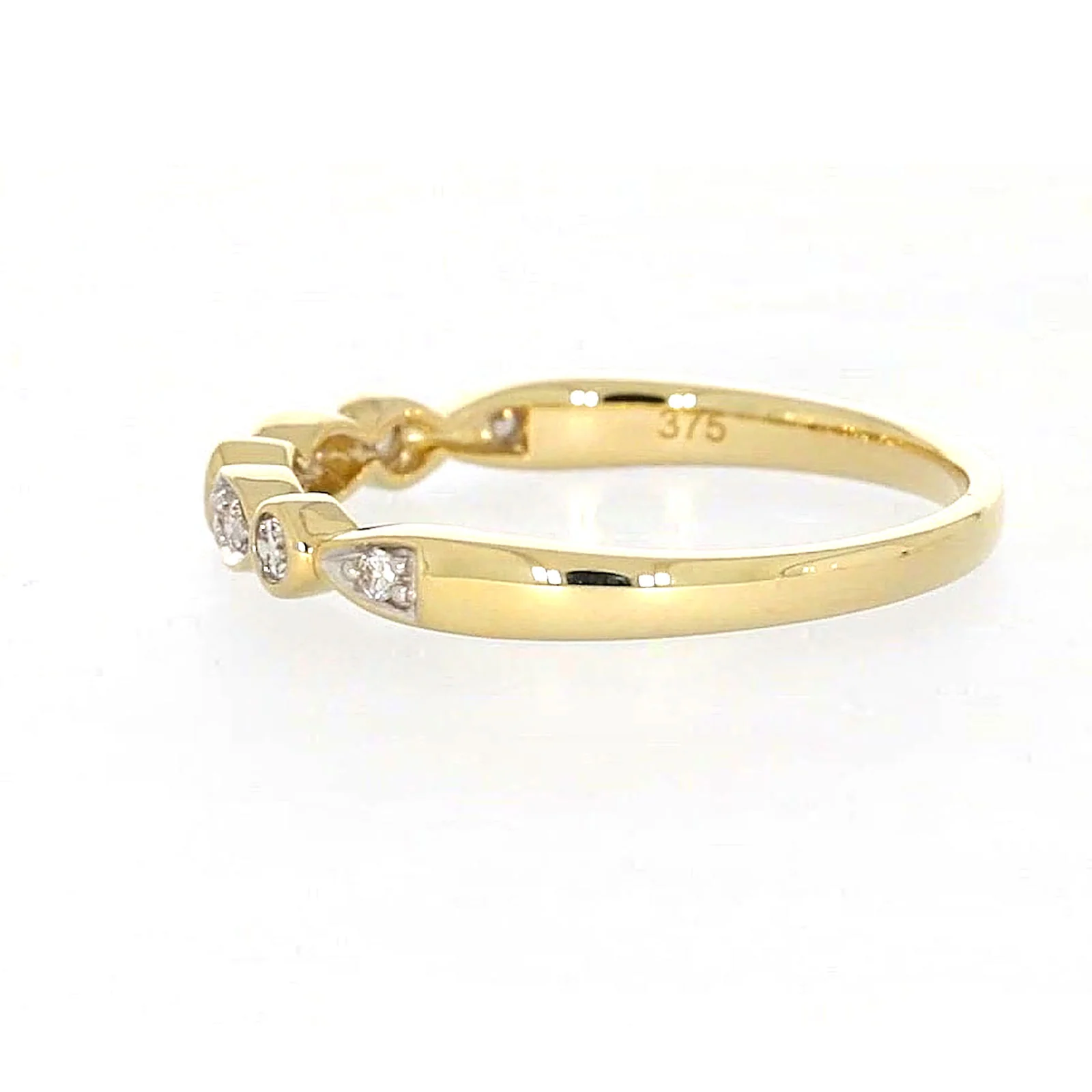 9ct Yellow Gold Round Brilliant Cut with 0.15 CARAT tw of Diamonds Ring - Image 22