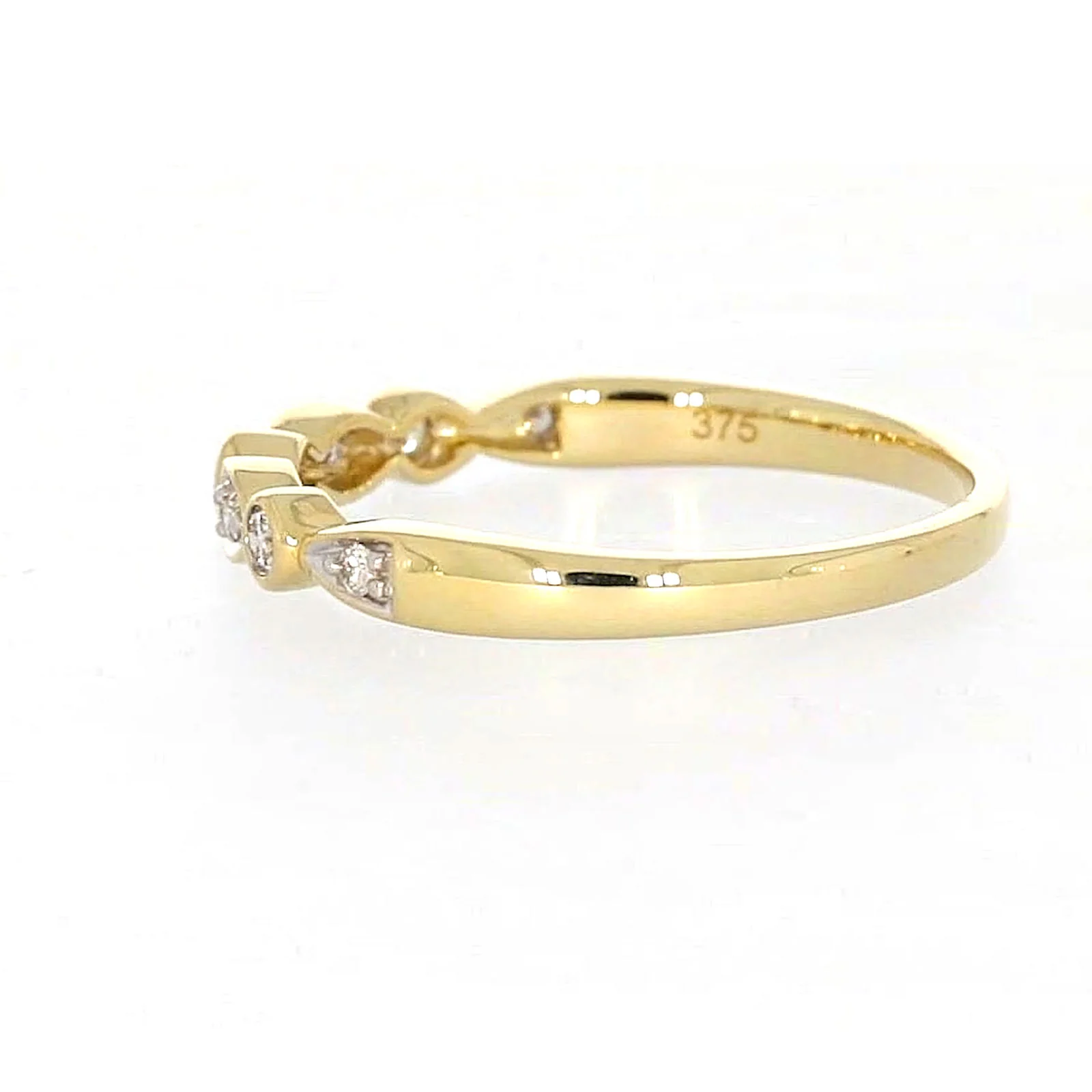 9ct Yellow Gold Round Brilliant Cut with 0.15 CARAT tw of Diamonds Ring - Image 23