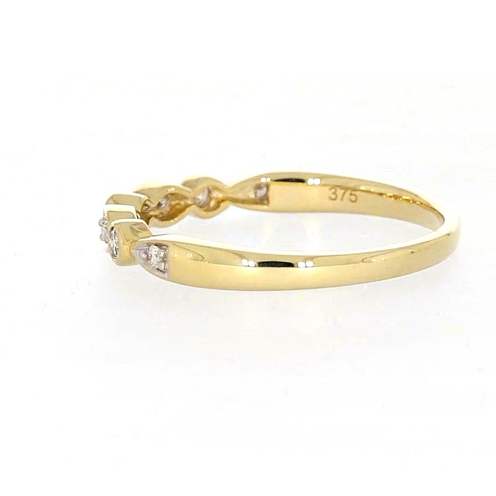 9ct Yellow Gold Round Brilliant Cut with 0.15 CARAT tw of Diamonds Ring - Image 24