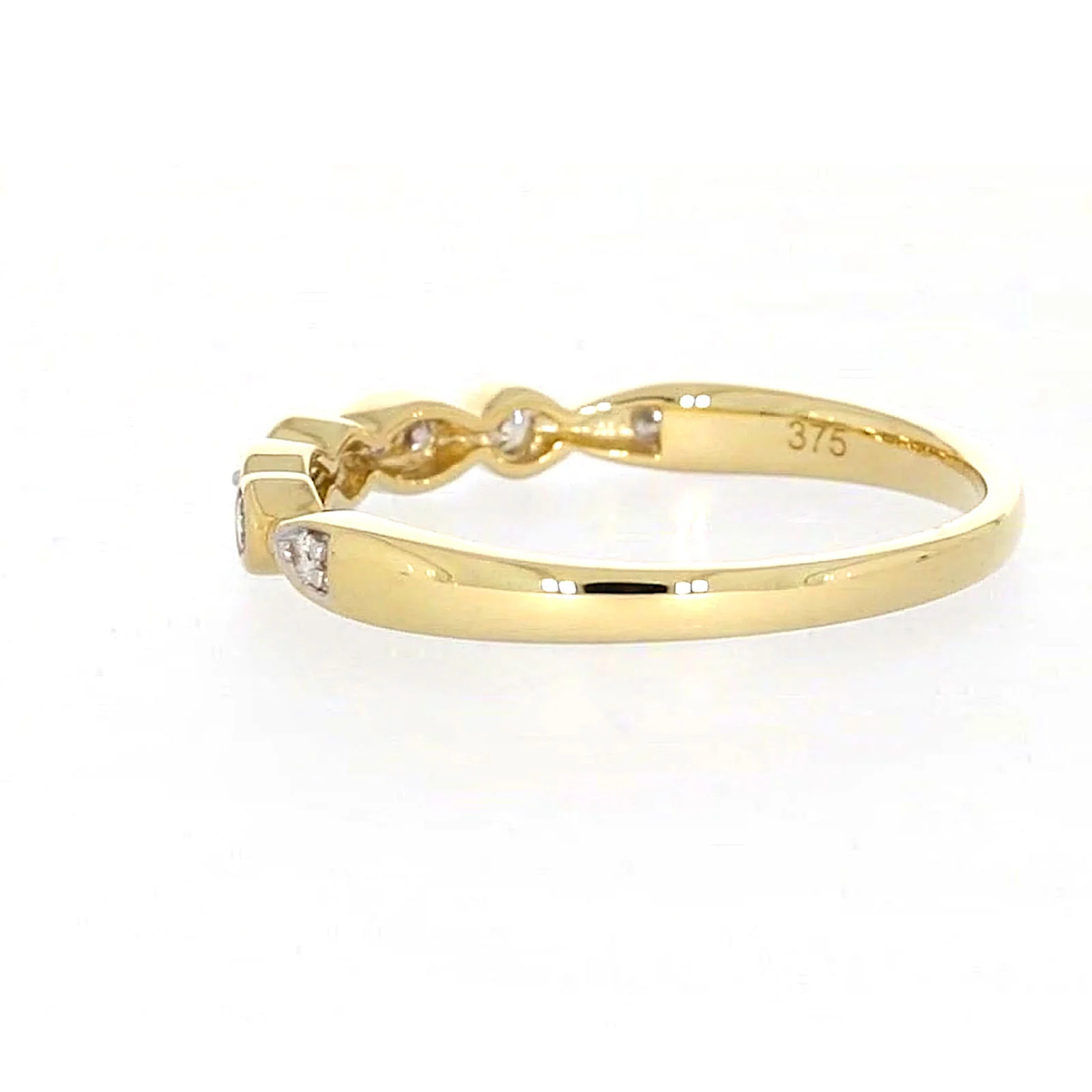 9ct Yellow Gold Round Brilliant Cut with 0.15 CARAT tw of Diamonds Ring - Image 26