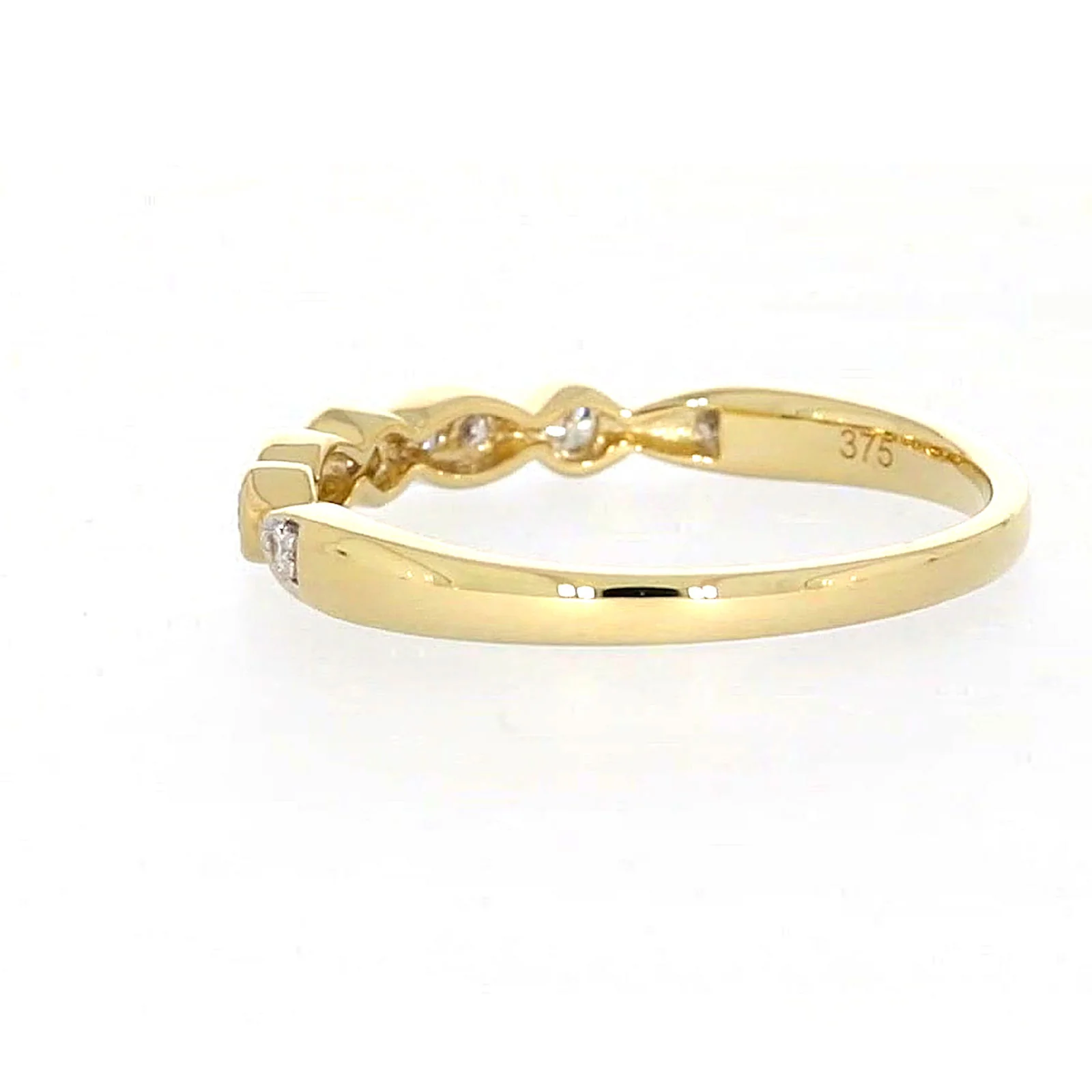9ct Yellow Gold Round Brilliant Cut with 0.15 CARAT tw of Diamonds Ring - Image 28