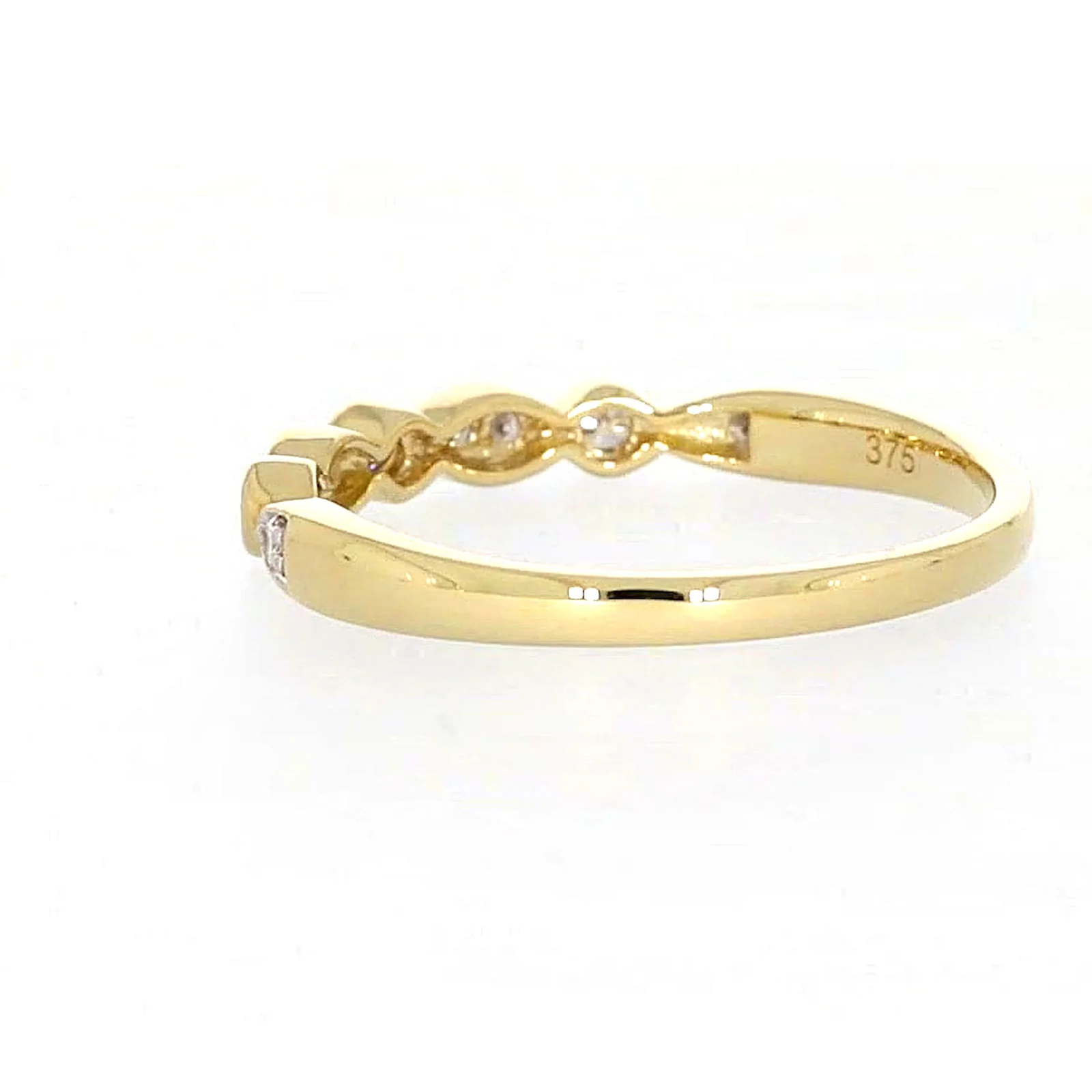 9ct Yellow Gold Round Brilliant Cut with 0.15 CARAT tw of Diamonds Ring - Image 29