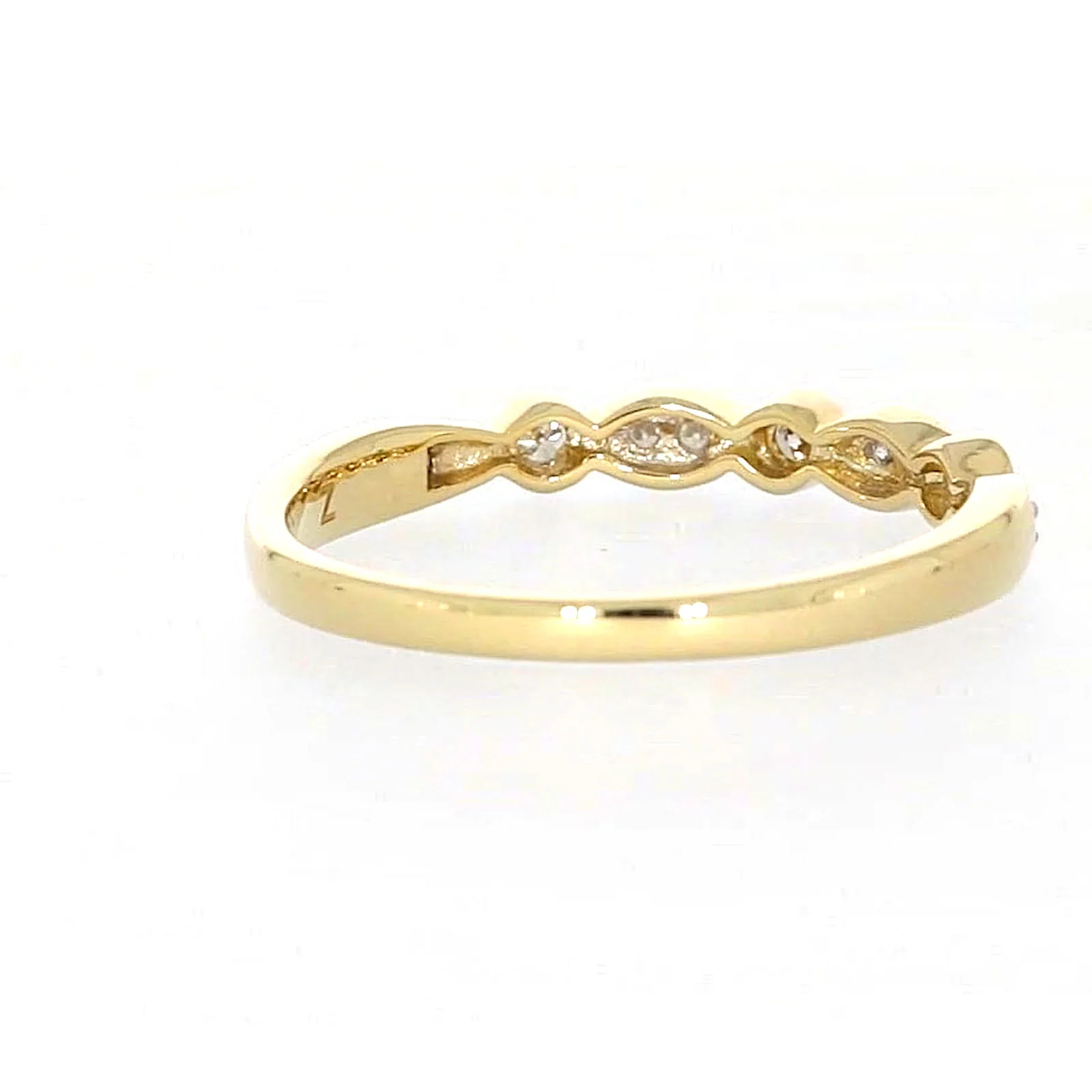 9ct Yellow Gold Round Brilliant Cut with 0.15 CARAT tw of Diamonds Ring - Image 44