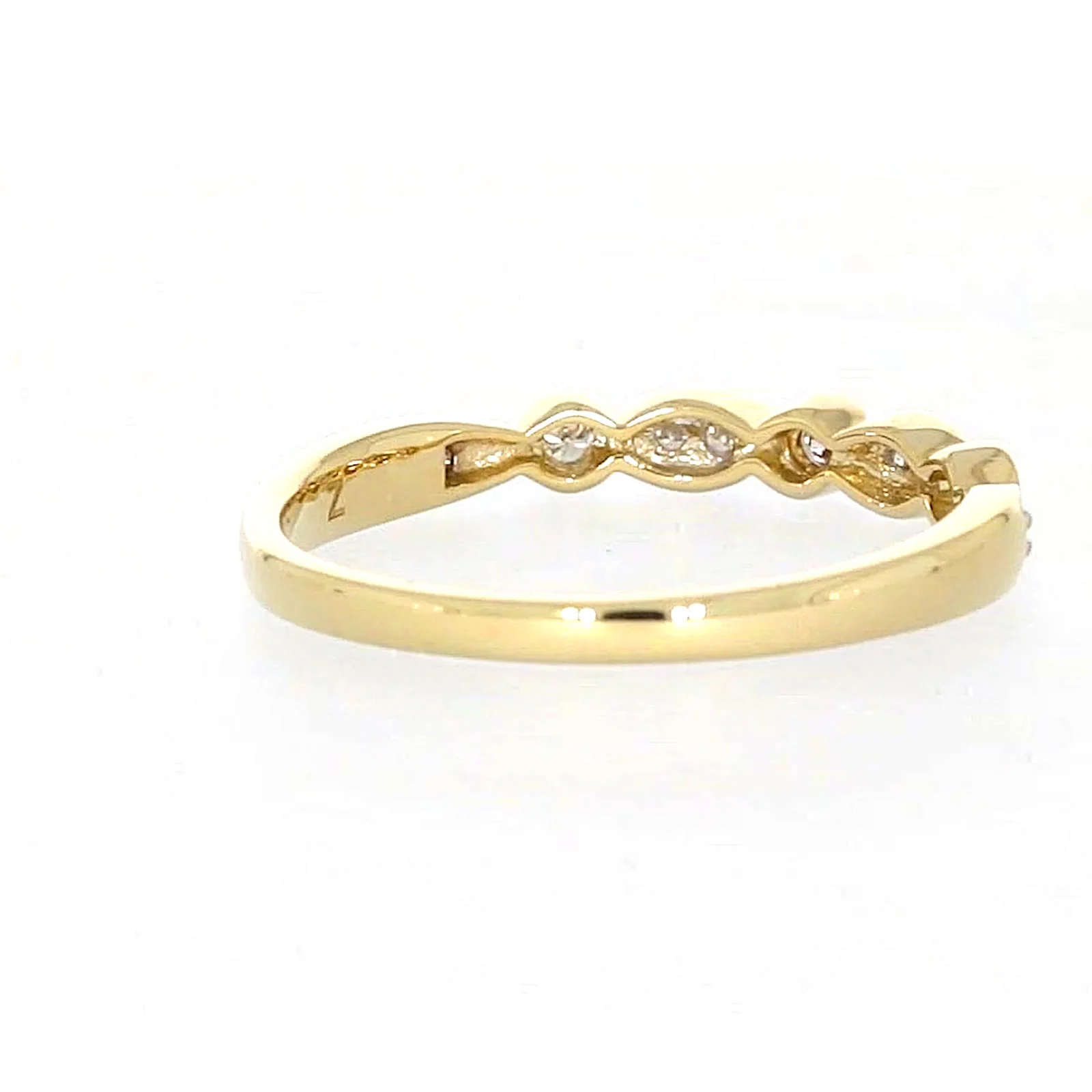 9ct Yellow Gold Round Brilliant Cut with 0.15 CARAT tw of Diamonds Ring - Image 45