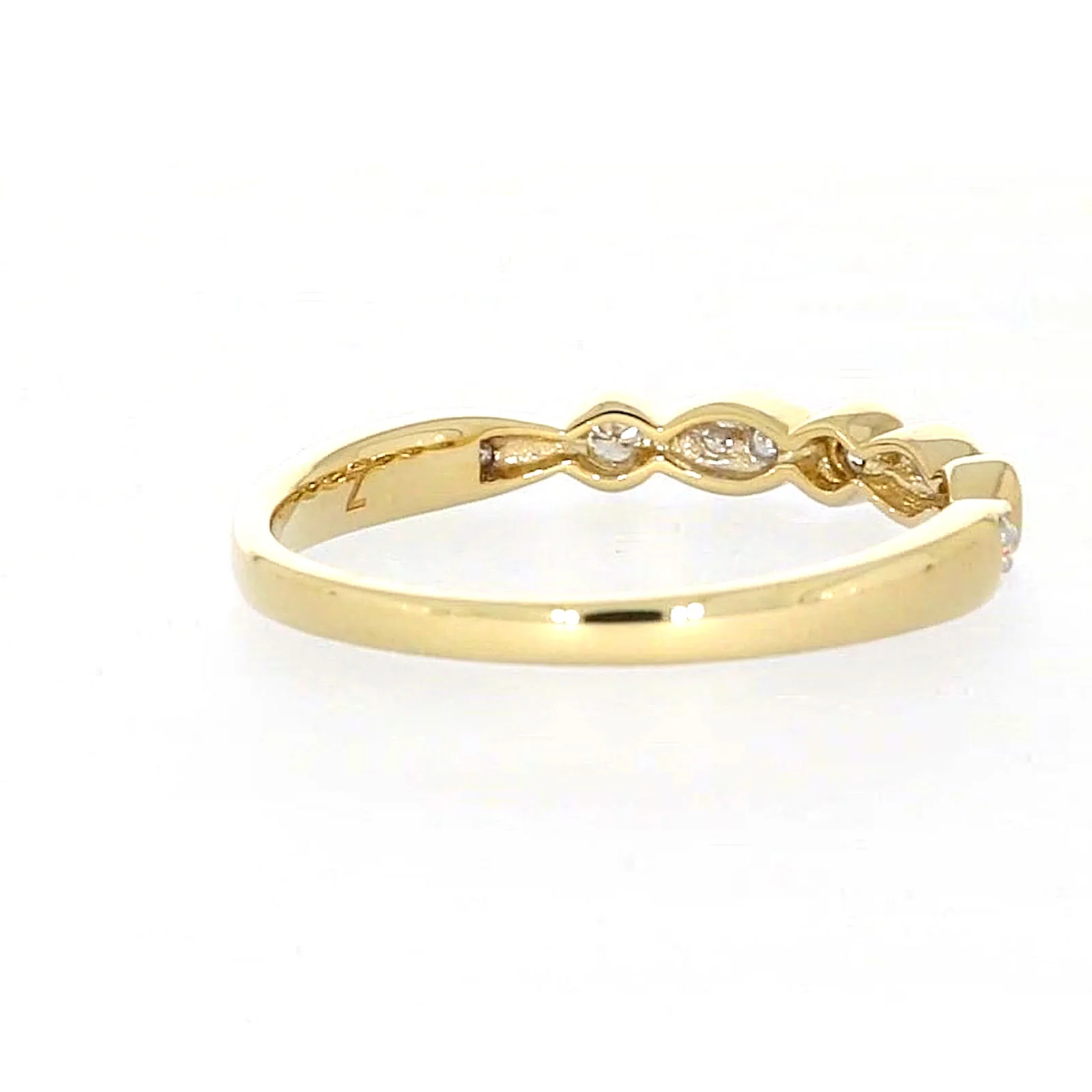 9ct Yellow Gold Round Brilliant Cut with 0.15 CARAT tw of Diamonds Ring - Image 47