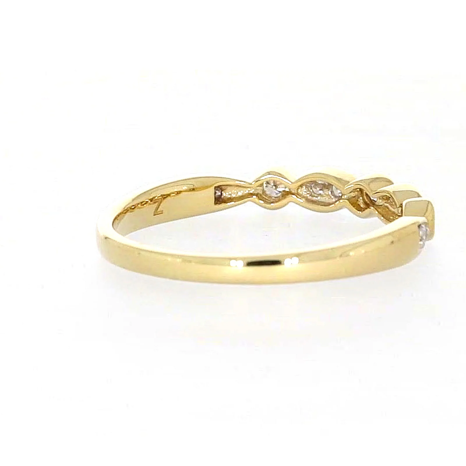 9ct Yellow Gold Round Brilliant Cut with 0.15 CARAT tw of Diamonds Ring - Image 48