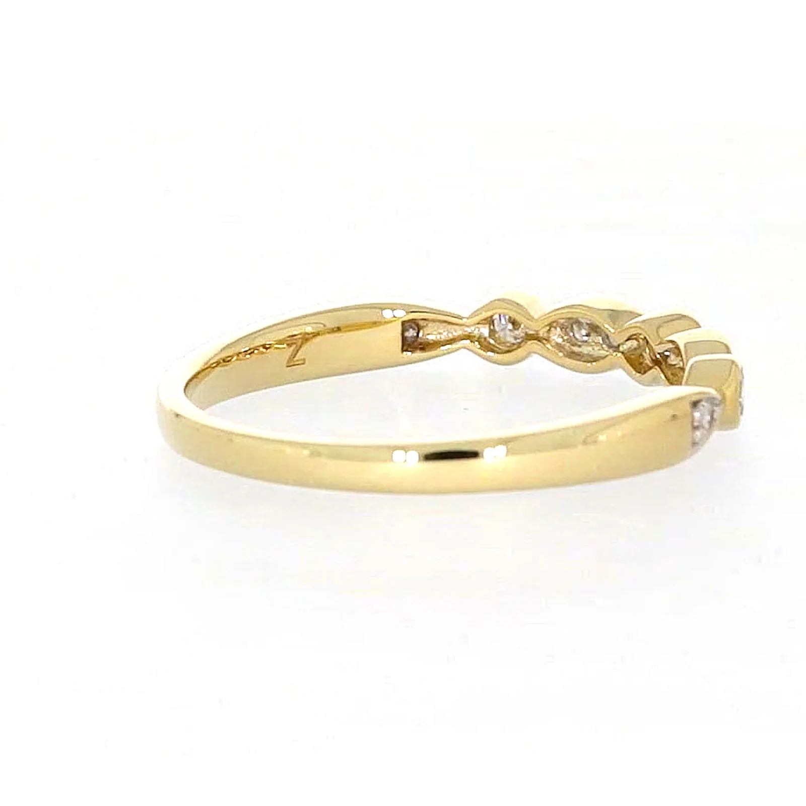 9ct Yellow Gold Round Brilliant Cut with 0.15 CARAT tw of Diamonds Ring - Image 50