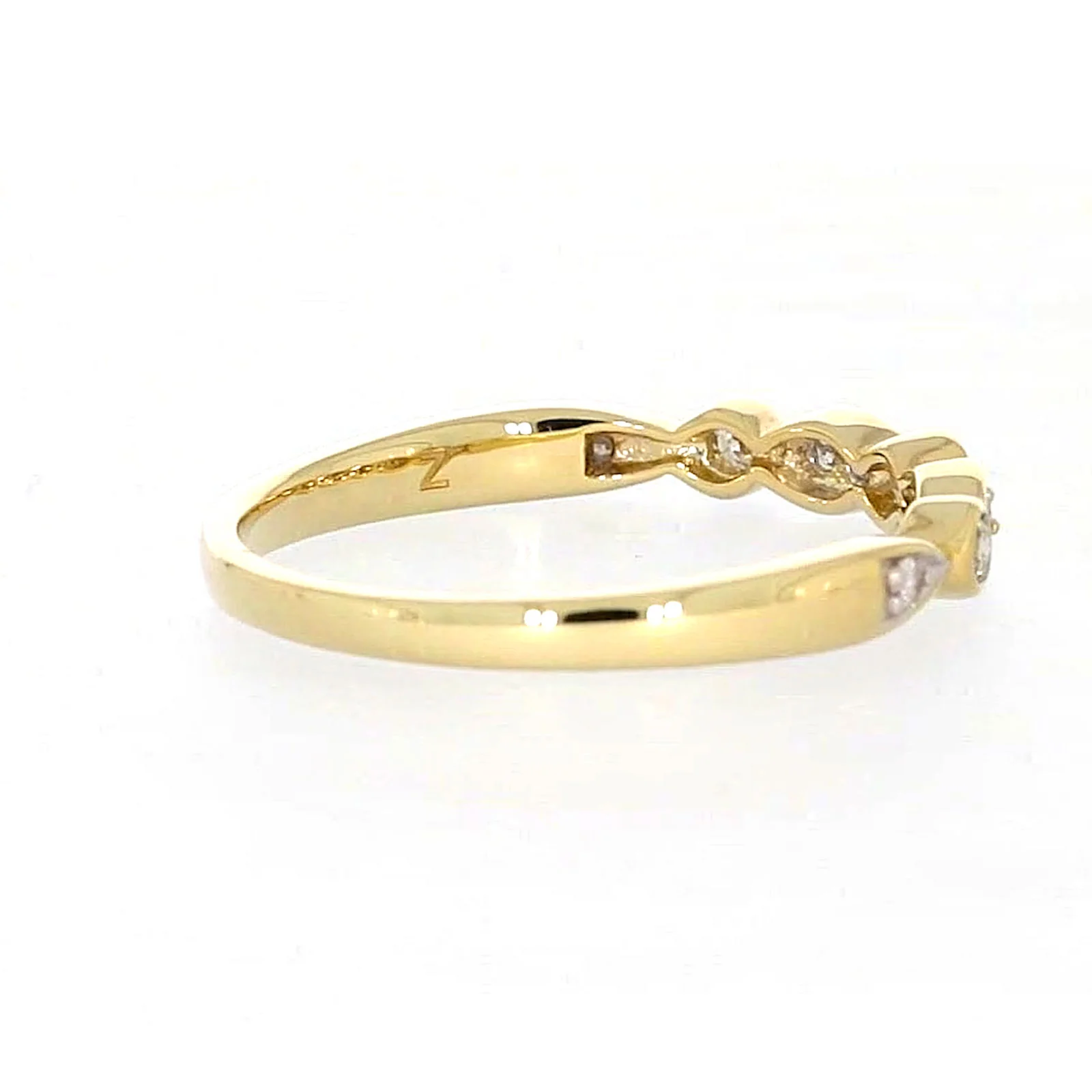 9ct Yellow Gold Round Brilliant Cut with 0.15 CARAT tw of Diamonds Ring - Image 52