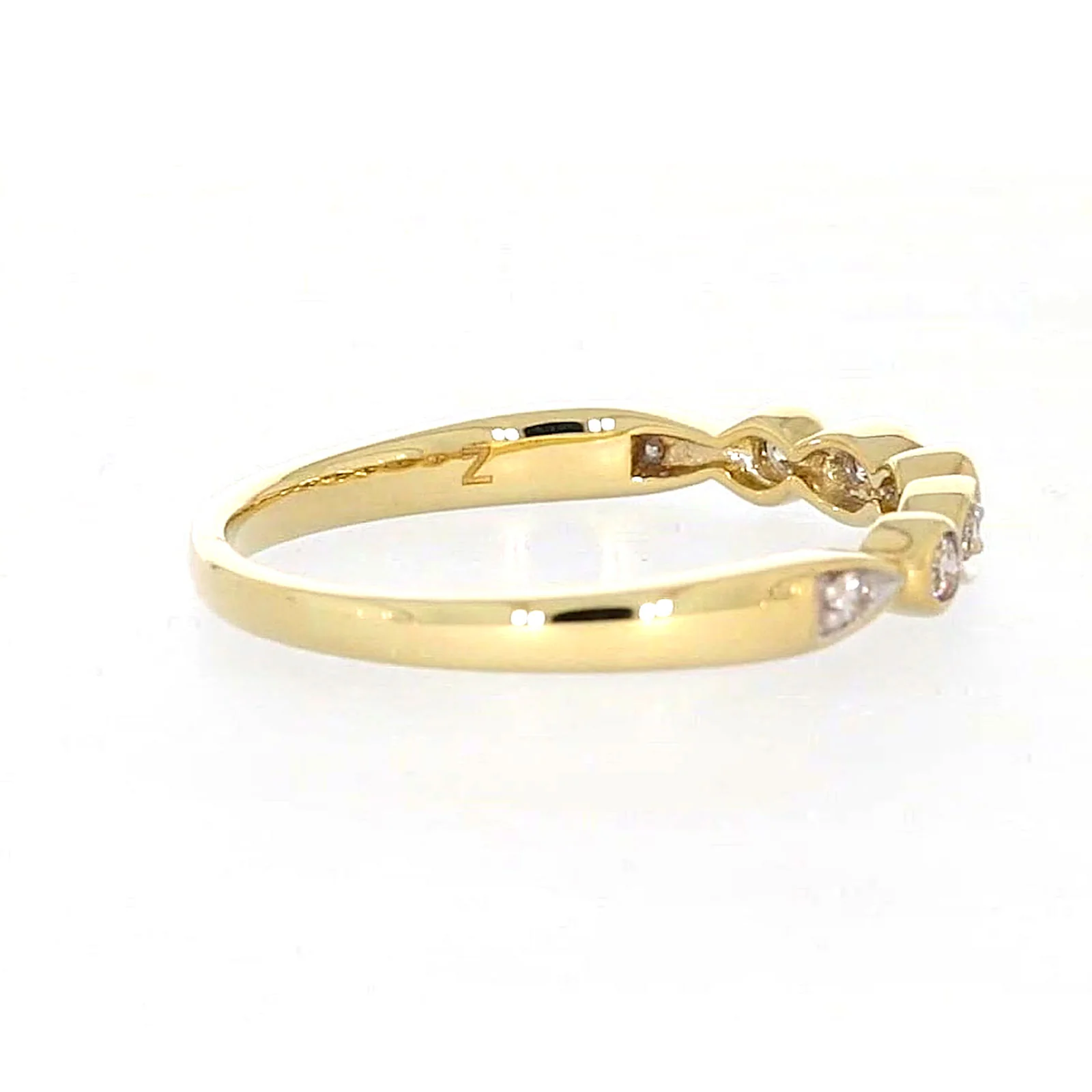 9ct Yellow Gold Round Brilliant Cut with 0.15 CARAT tw of Diamonds Ring - Image 54
