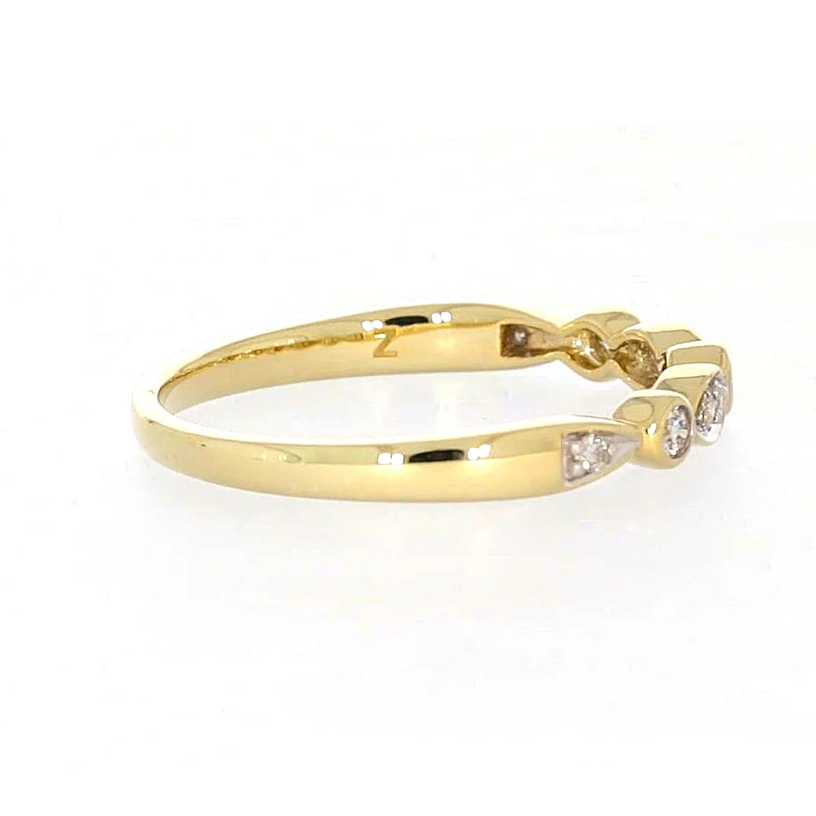 9ct Yellow Gold Round Brilliant Cut with 0.15 CARAT tw of Diamonds Ring - Image 56