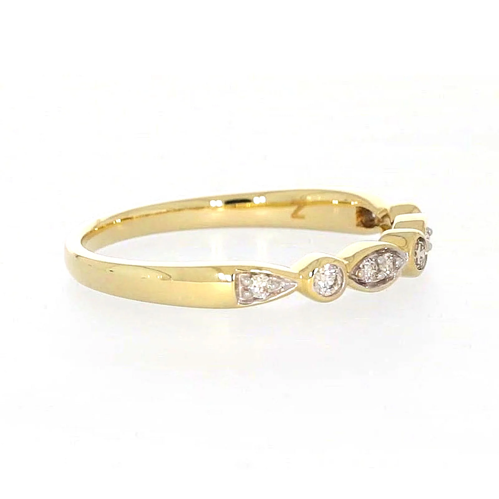 9ct Yellow Gold Round Brilliant Cut with 0.15 CARAT tw of Diamonds Ring - Image 62