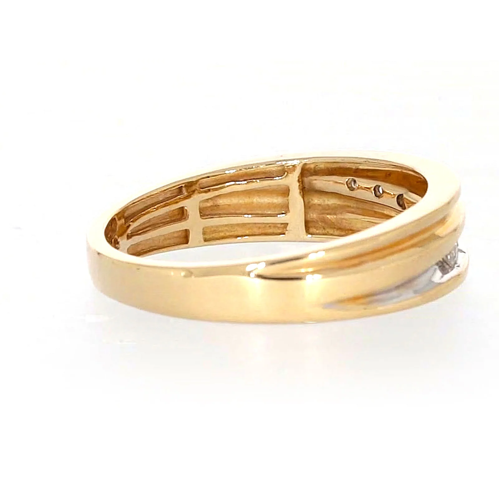 9ct Yellow Gold Round Brilliant Cut with 0.15 CARAT tw of Diamonds Mens Ring - Image 49