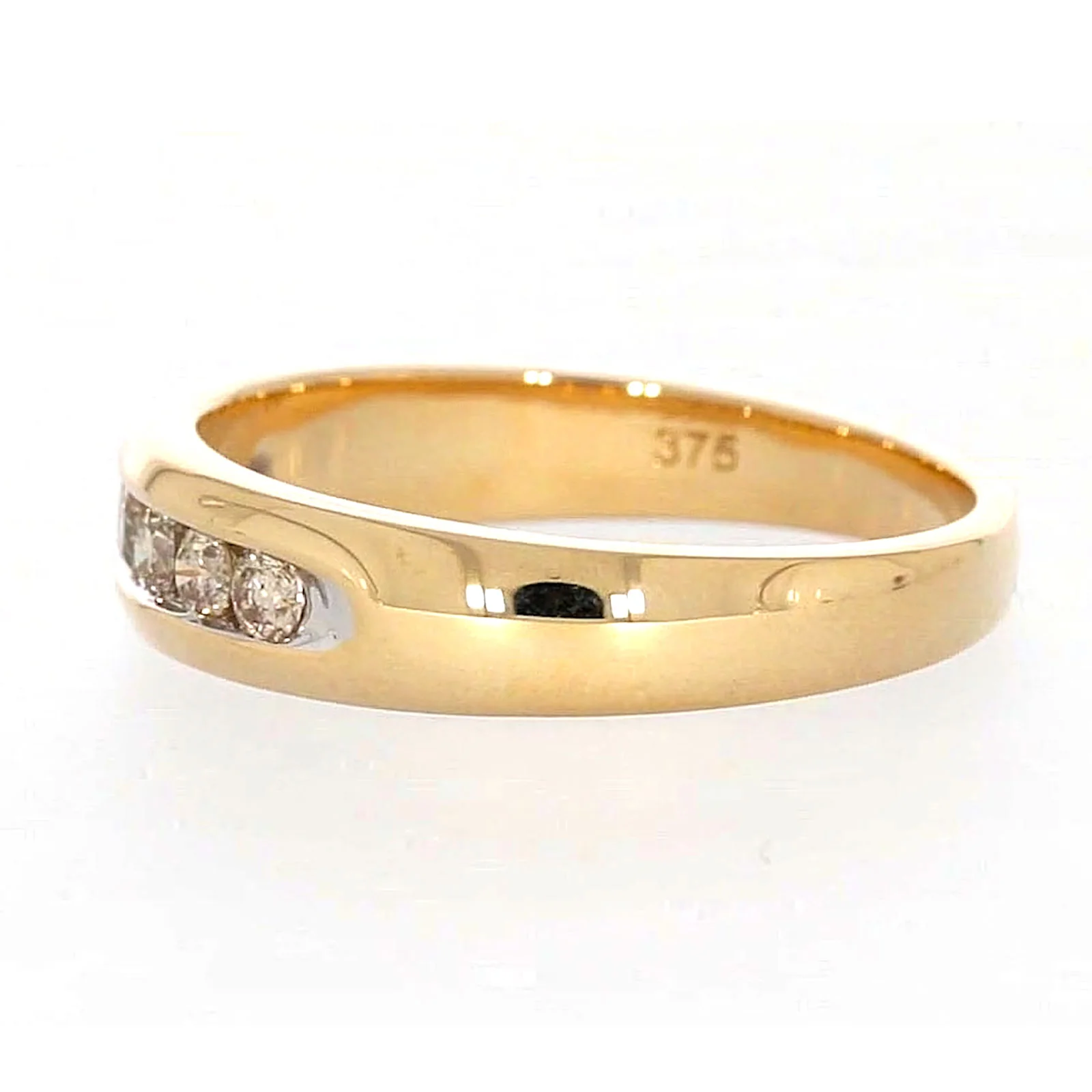 9ct Yellow Gold Round Brilliant Cut with 1/2 CARAT tw of Diamonds Mens Ring - Image 19