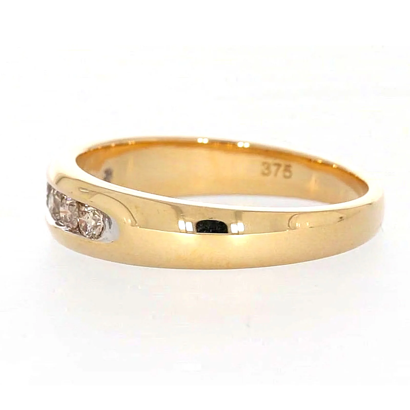 9ct Yellow Gold Round Brilliant Cut with 1/2 CARAT tw of Diamonds Mens Ring - Image 20