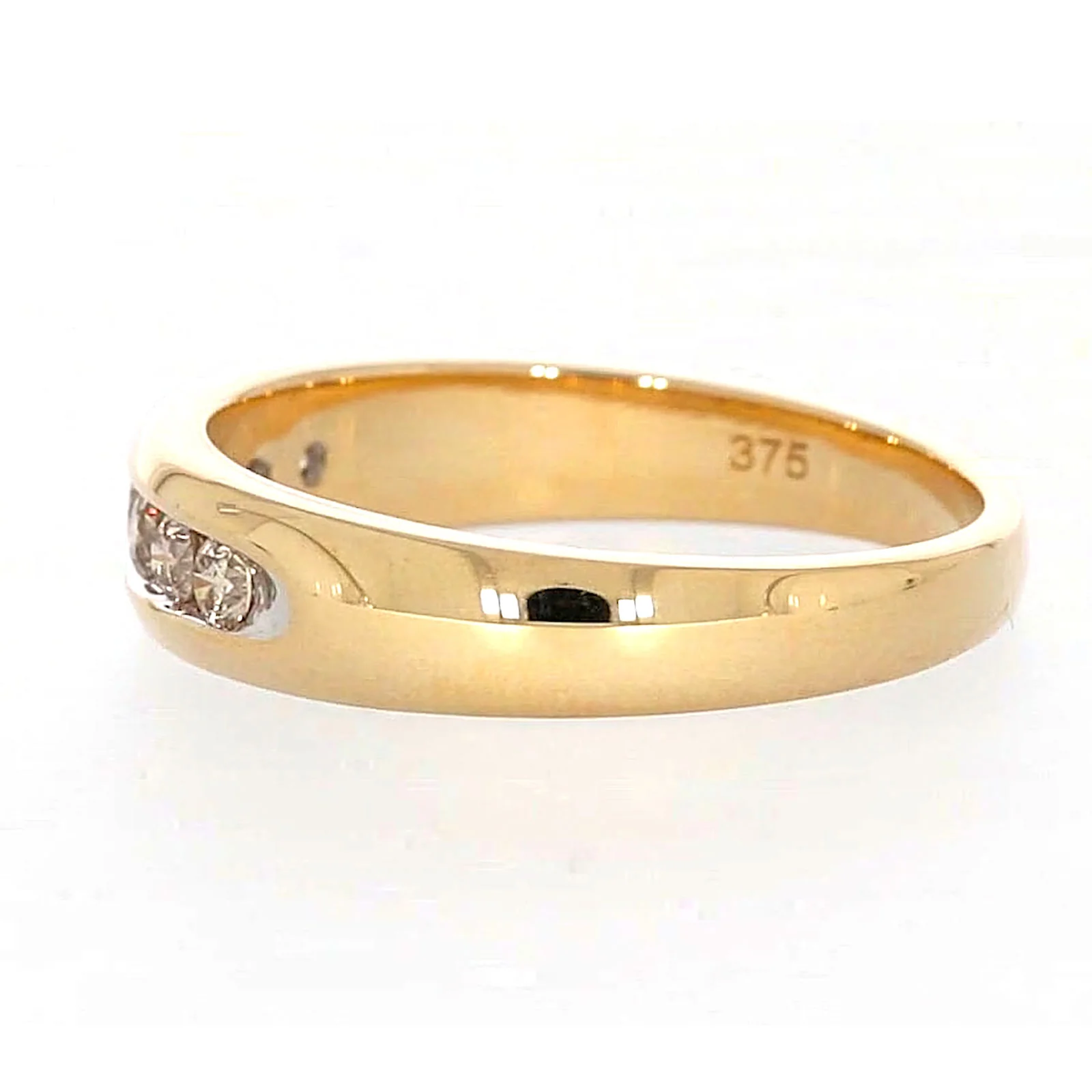 9ct Yellow Gold Round Brilliant Cut with 1/2 CARAT tw of Diamonds Mens Ring - Image 21