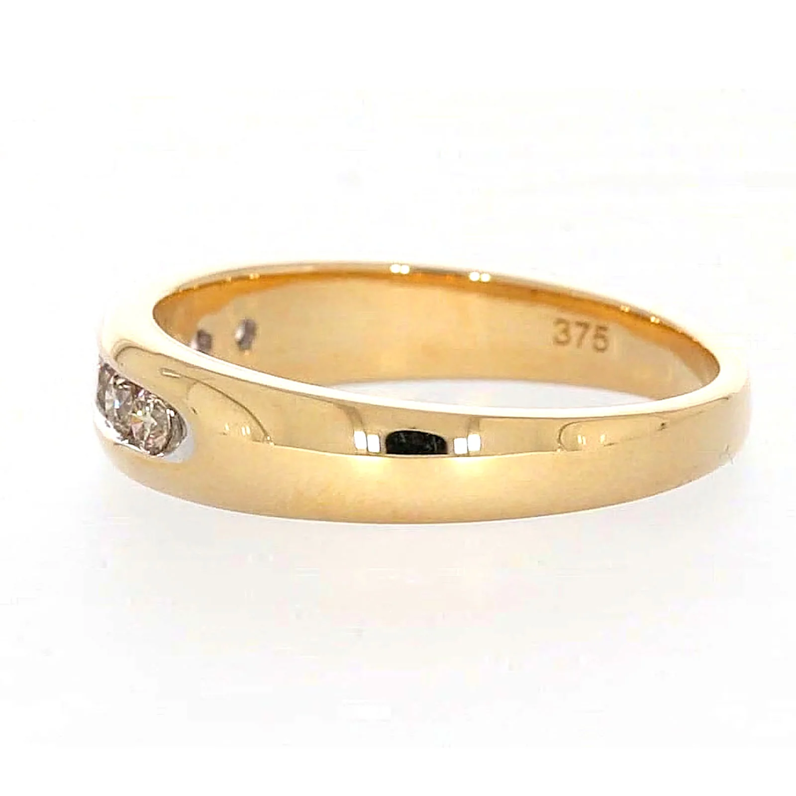 9ct Yellow Gold Round Brilliant Cut with 1/2 CARAT tw of Diamonds Mens Ring - Image 22