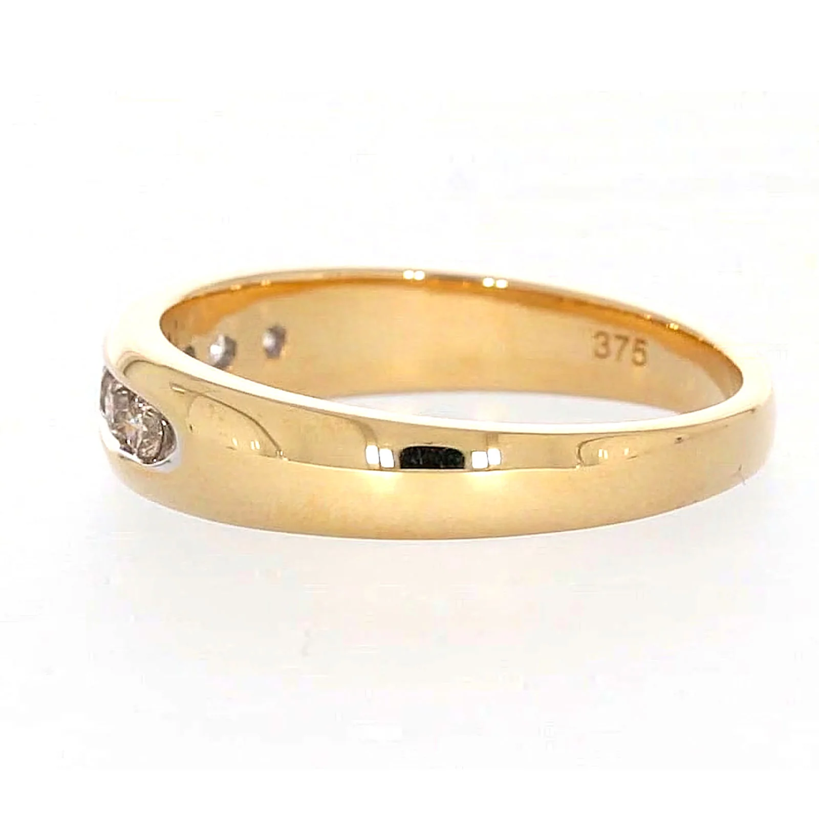 9ct Yellow Gold Round Brilliant Cut with 1/2 CARAT tw of Diamonds Mens Ring - Image 23
