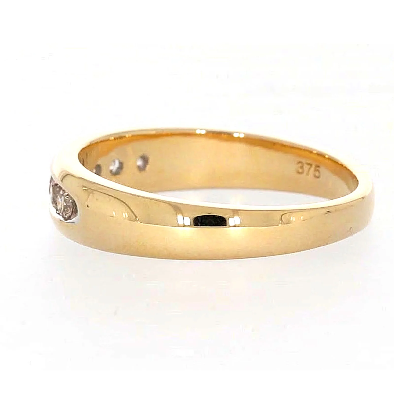 9ct Yellow Gold Round Brilliant Cut with 1/2 CARAT tw of Diamonds Mens Ring - Image 24