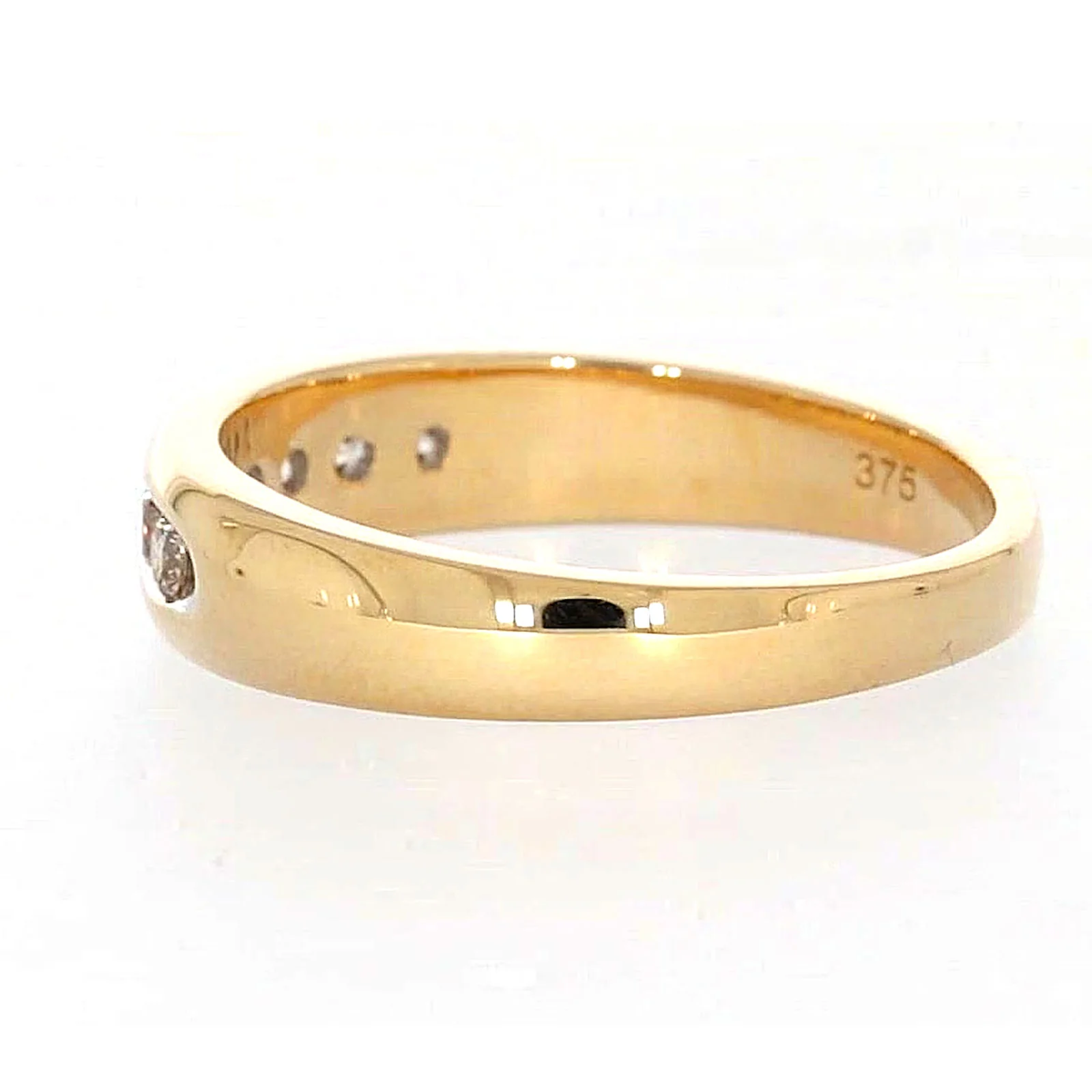 9ct Yellow Gold Round Brilliant Cut with 1/2 CARAT tw of Diamonds Mens Ring - Image 25