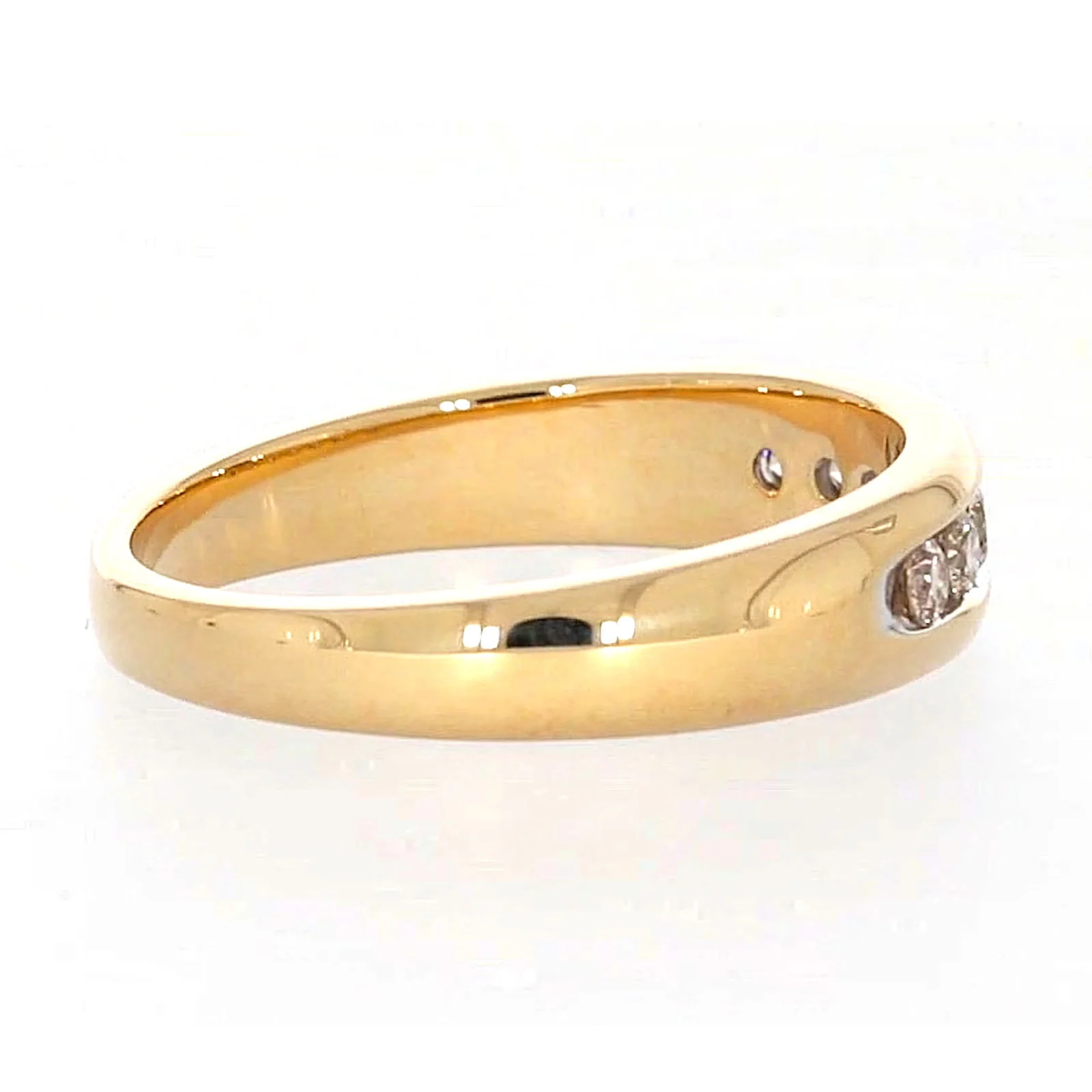 9ct Yellow Gold Round Brilliant Cut with 1/2 CARAT tw of Diamonds Mens Ring - Image 54