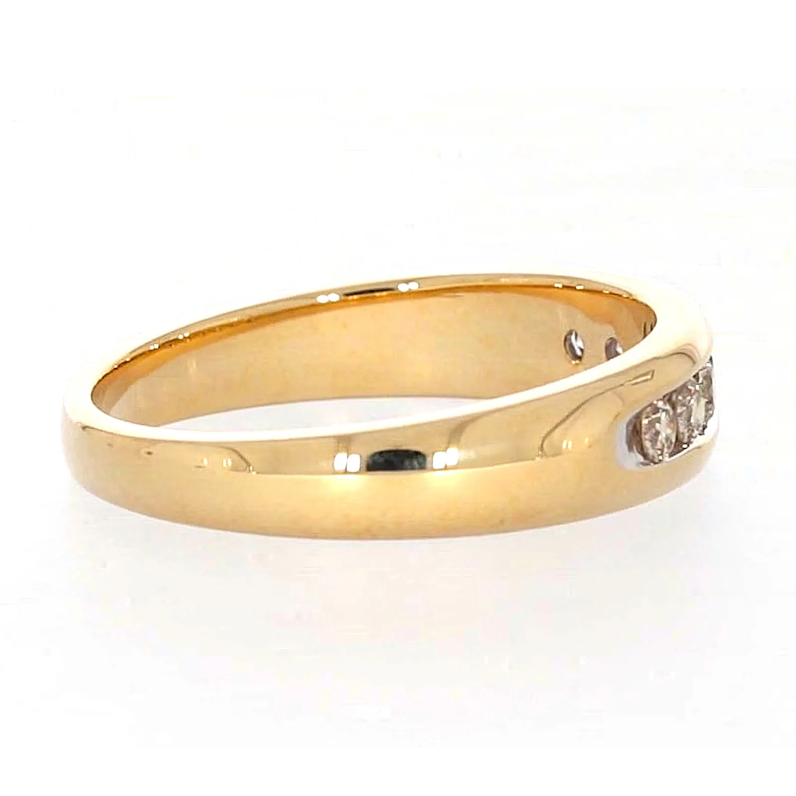 9ct Yellow Gold Round Brilliant Cut with 1/2 CARAT tw of Diamonds Mens Ring - Image 55