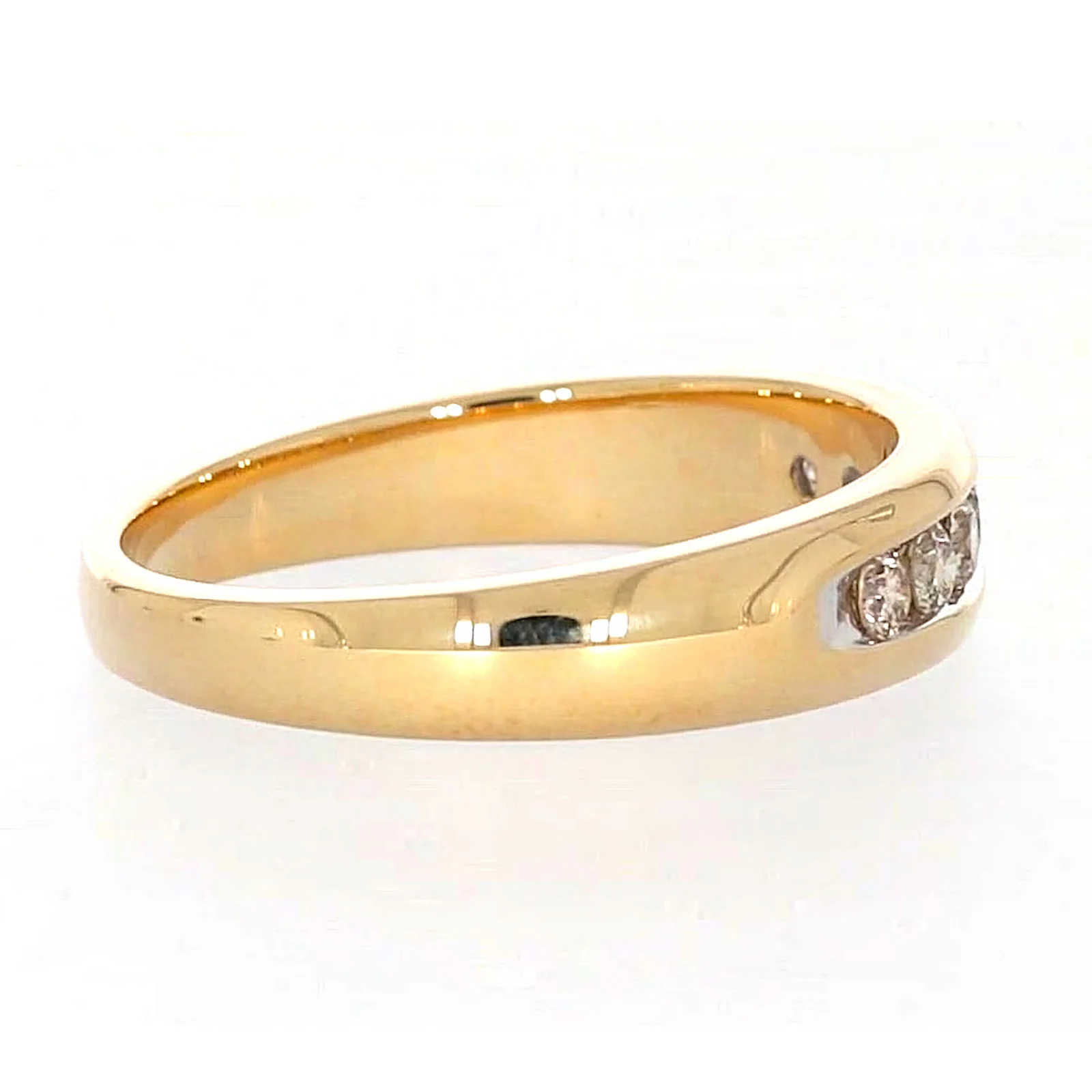 9ct Yellow Gold Round Brilliant Cut with 1/2 CARAT tw of Diamonds Mens Ring - Image 56