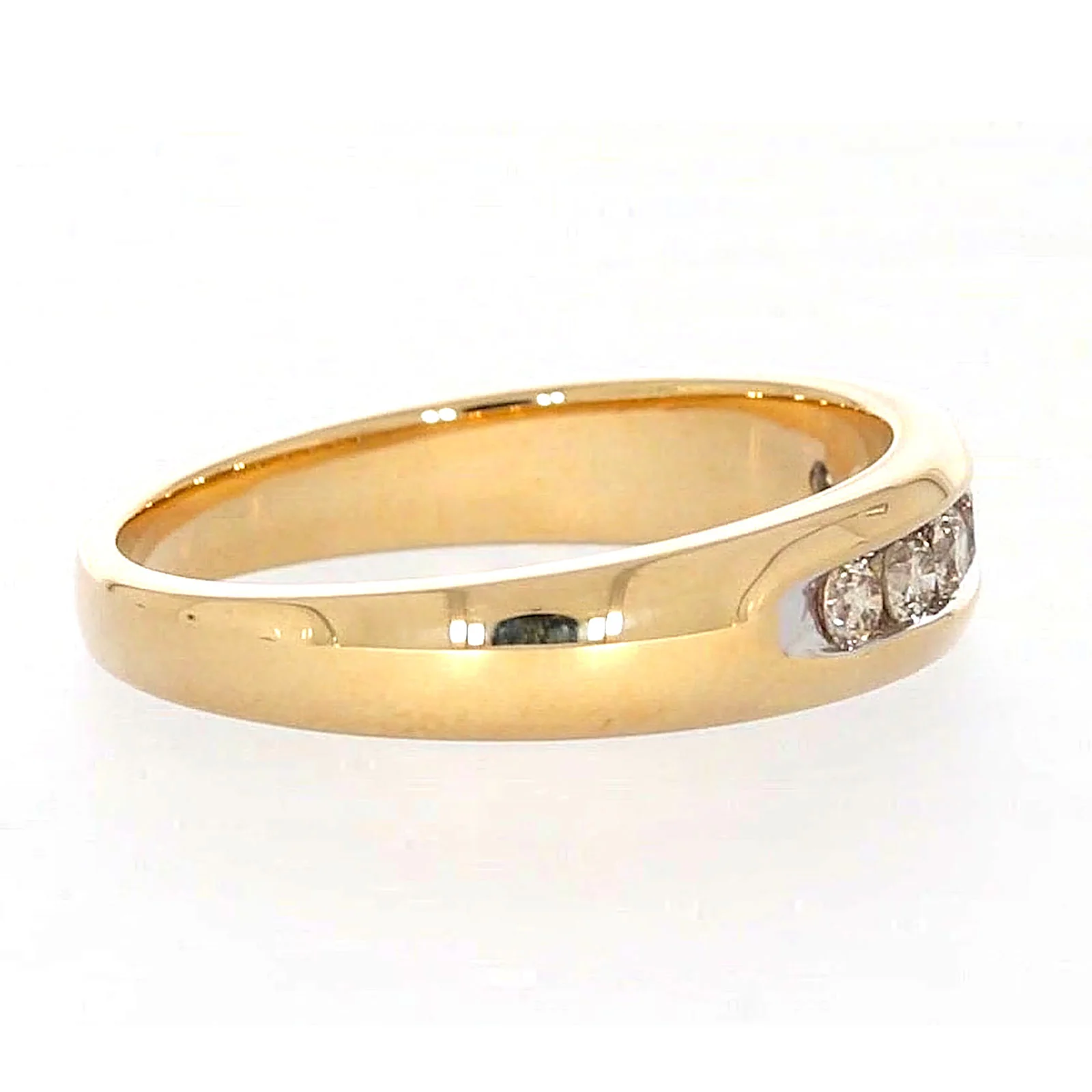 9ct Yellow Gold Round Brilliant Cut with 1/2 CARAT tw of Diamonds Mens Ring - Image 57