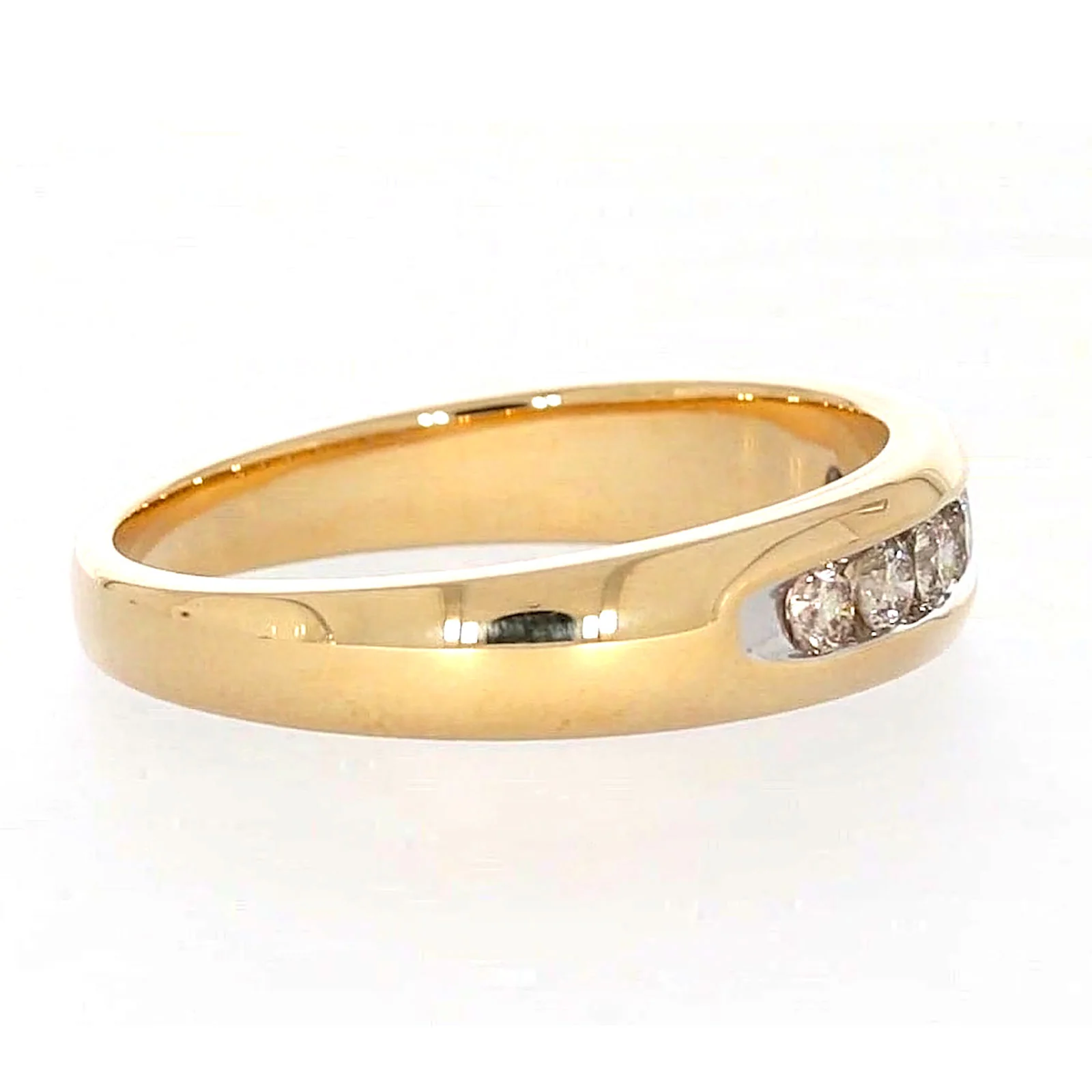 9ct Yellow Gold Round Brilliant Cut with 1/2 CARAT tw of Diamonds Mens Ring - Image 58