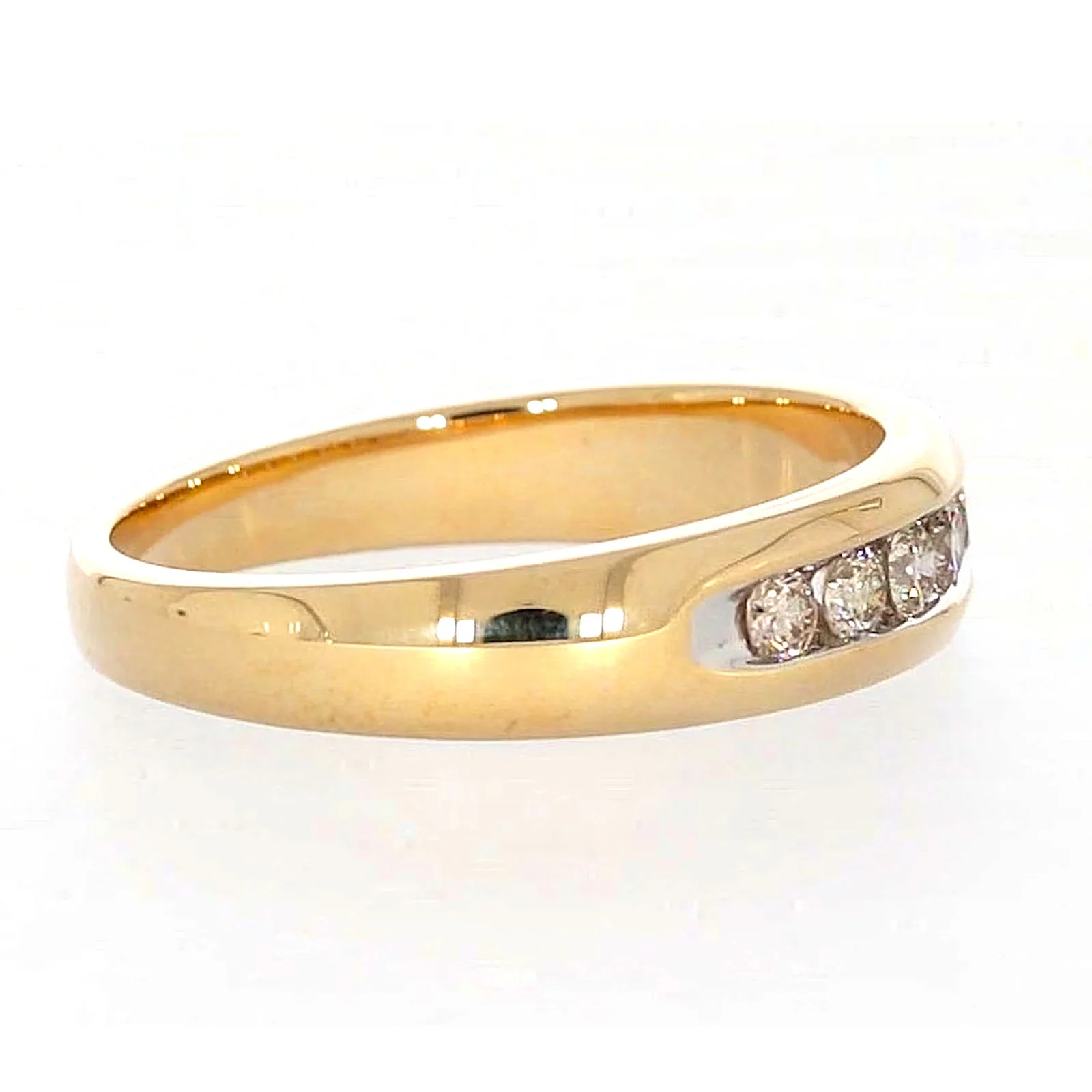 9ct Yellow Gold Round Brilliant Cut with 1/2 CARAT tw of Diamonds Mens Ring - Image 59