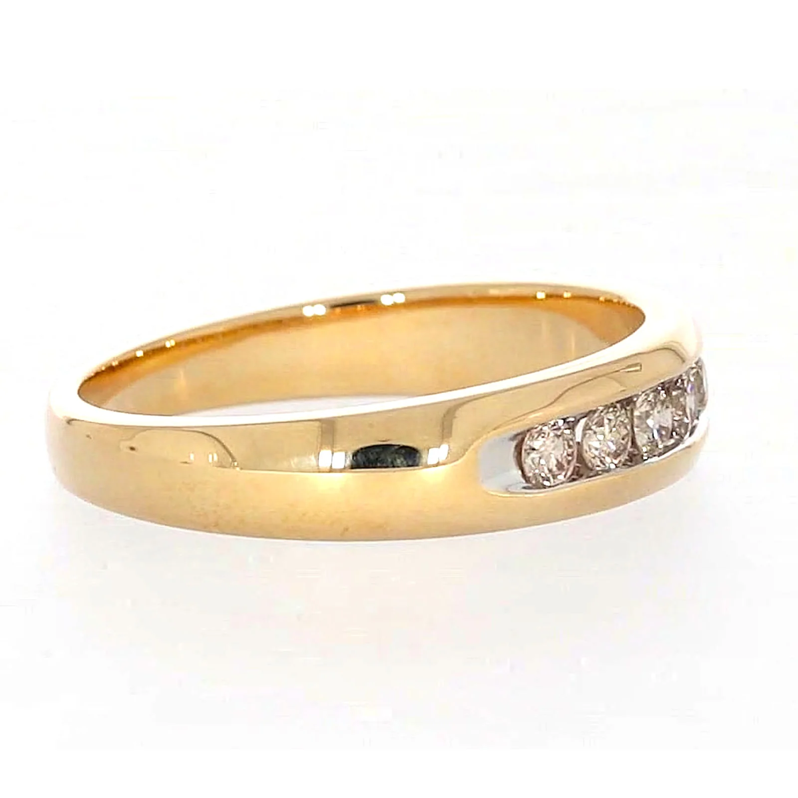 9ct Yellow Gold Round Brilliant Cut with 1/2 CARAT tw of Diamonds Mens Ring - Image 60