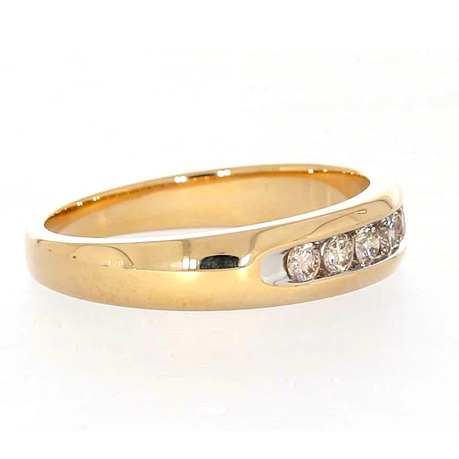 9ct Yellow Gold Round Brilliant Cut with 1/2 CARAT tw of Diamonds Mens Ring - Image 61