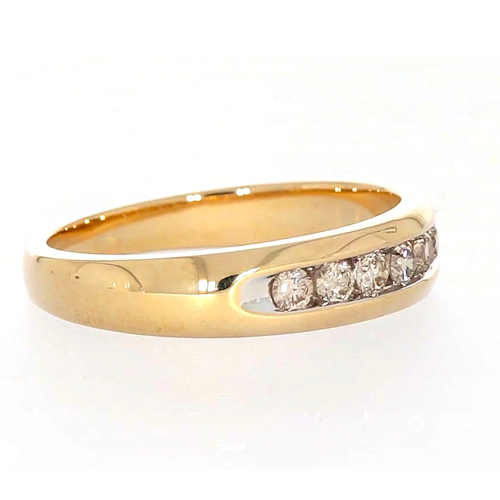9ct Yellow Gold Round Brilliant Cut with 1/2 CARAT tw of Diamonds Mens Ring - Image 63