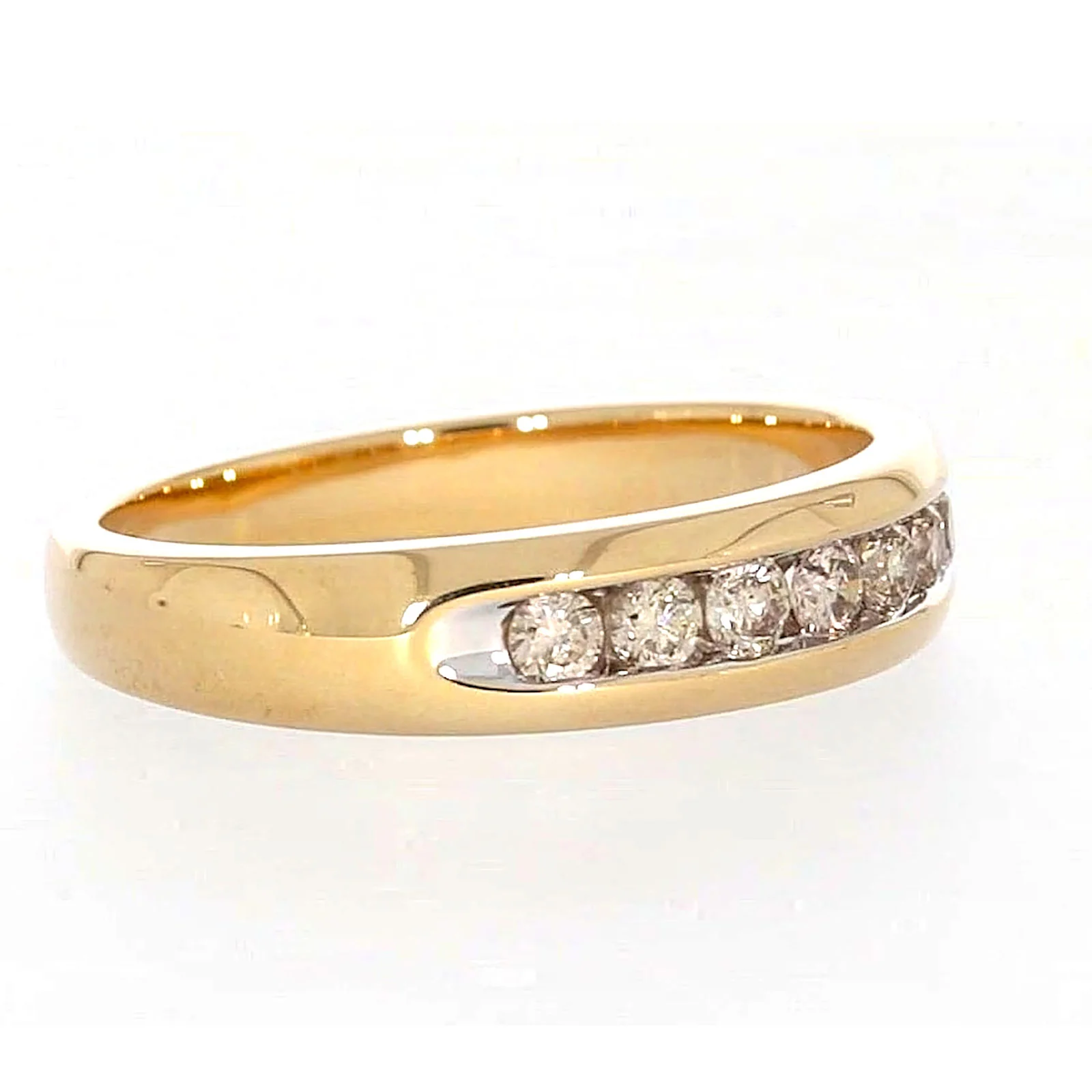 9ct Yellow Gold Round Brilliant Cut with 1/2 CARAT tw of Diamonds Mens Ring - Image 65