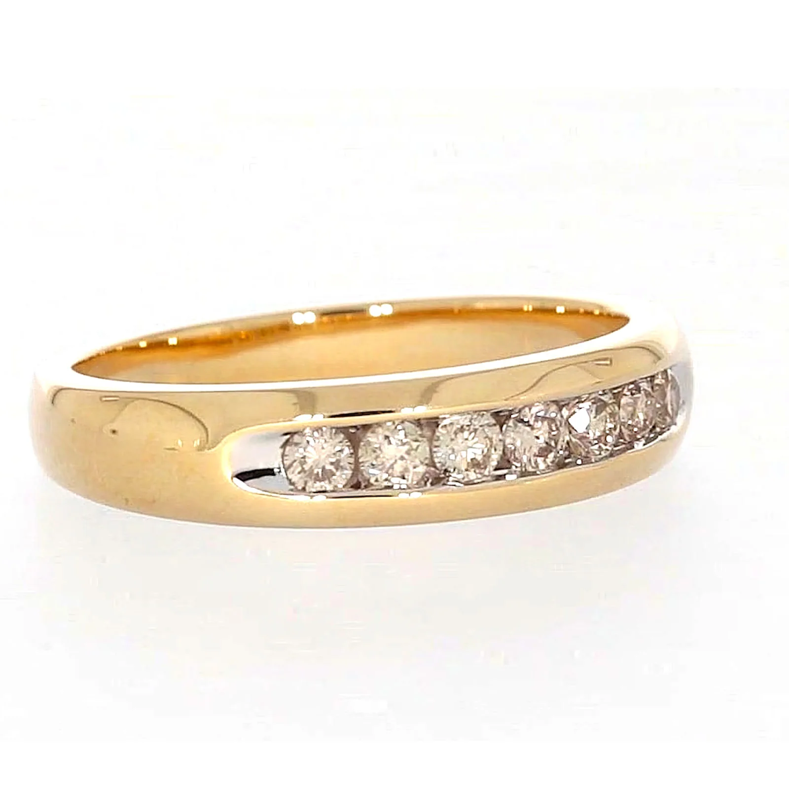 9ct Yellow Gold Round Brilliant Cut with 1/2 CARAT tw of Diamonds Mens Ring - Image 68