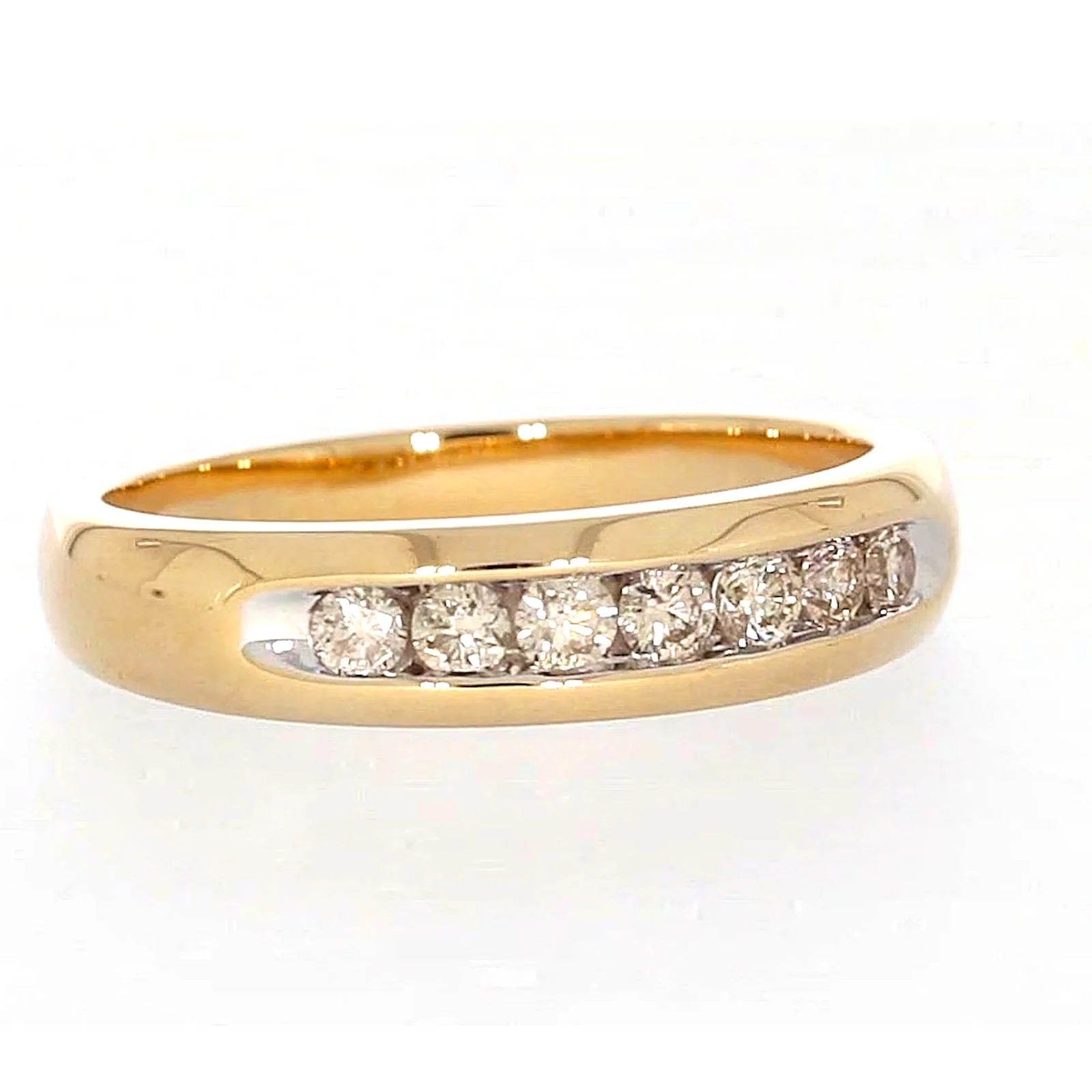 9ct Yellow Gold Round Brilliant Cut with 1/2 CARAT tw of Diamonds Mens Ring - Image 70