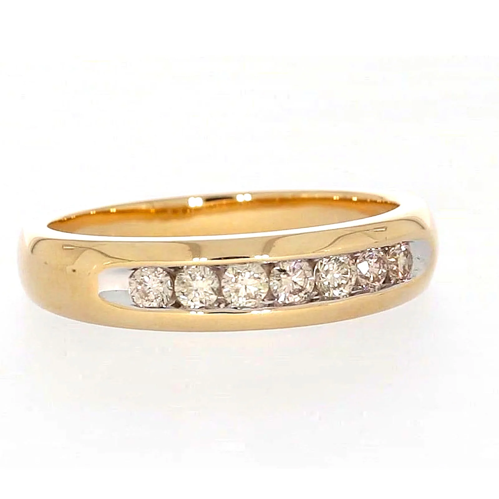 9ct Yellow Gold Round Brilliant Cut with 1/2 CARAT tw of Diamonds Mens Ring - Image 71